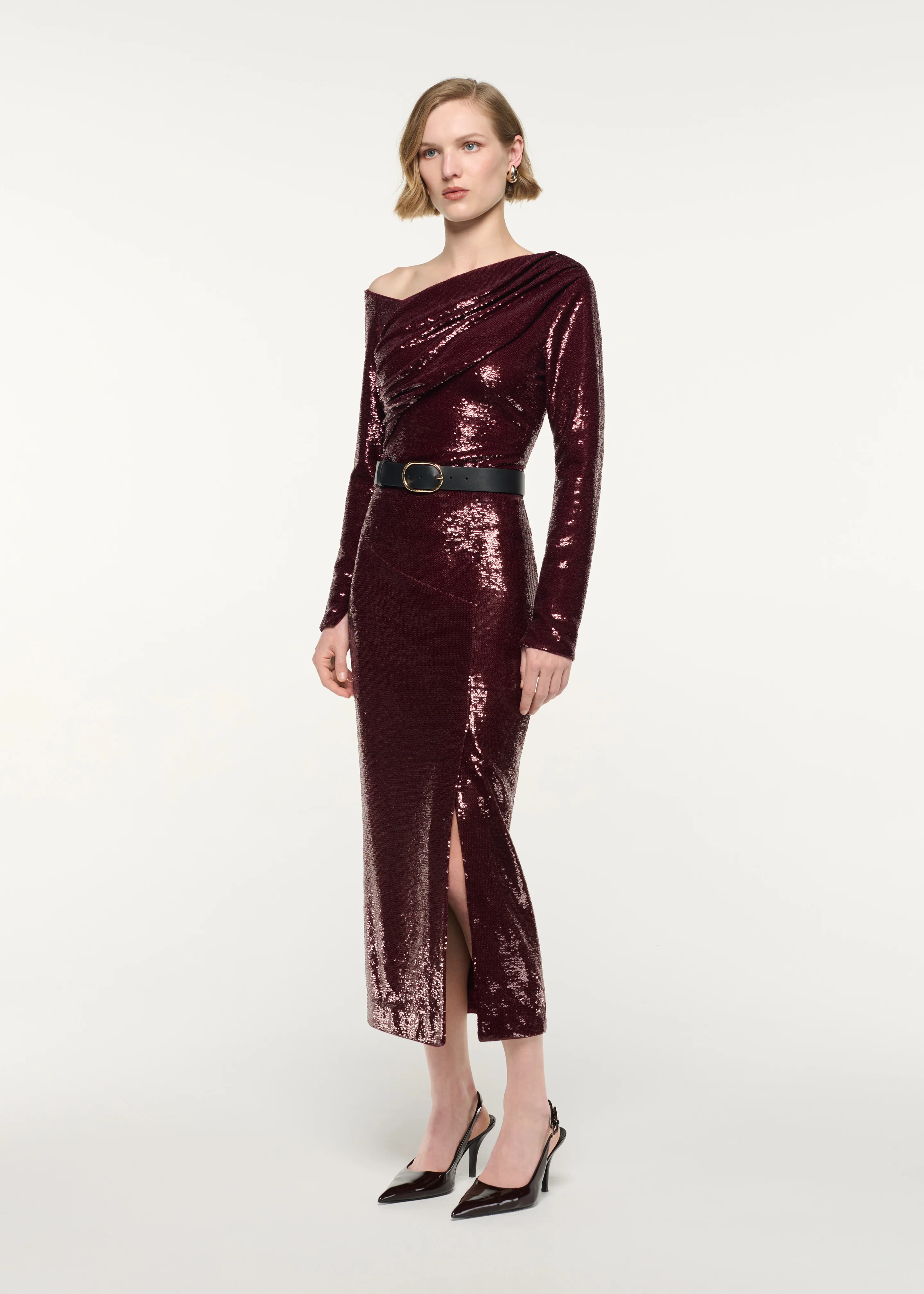 Asymetric Neckline Fitted Top - Image 2
