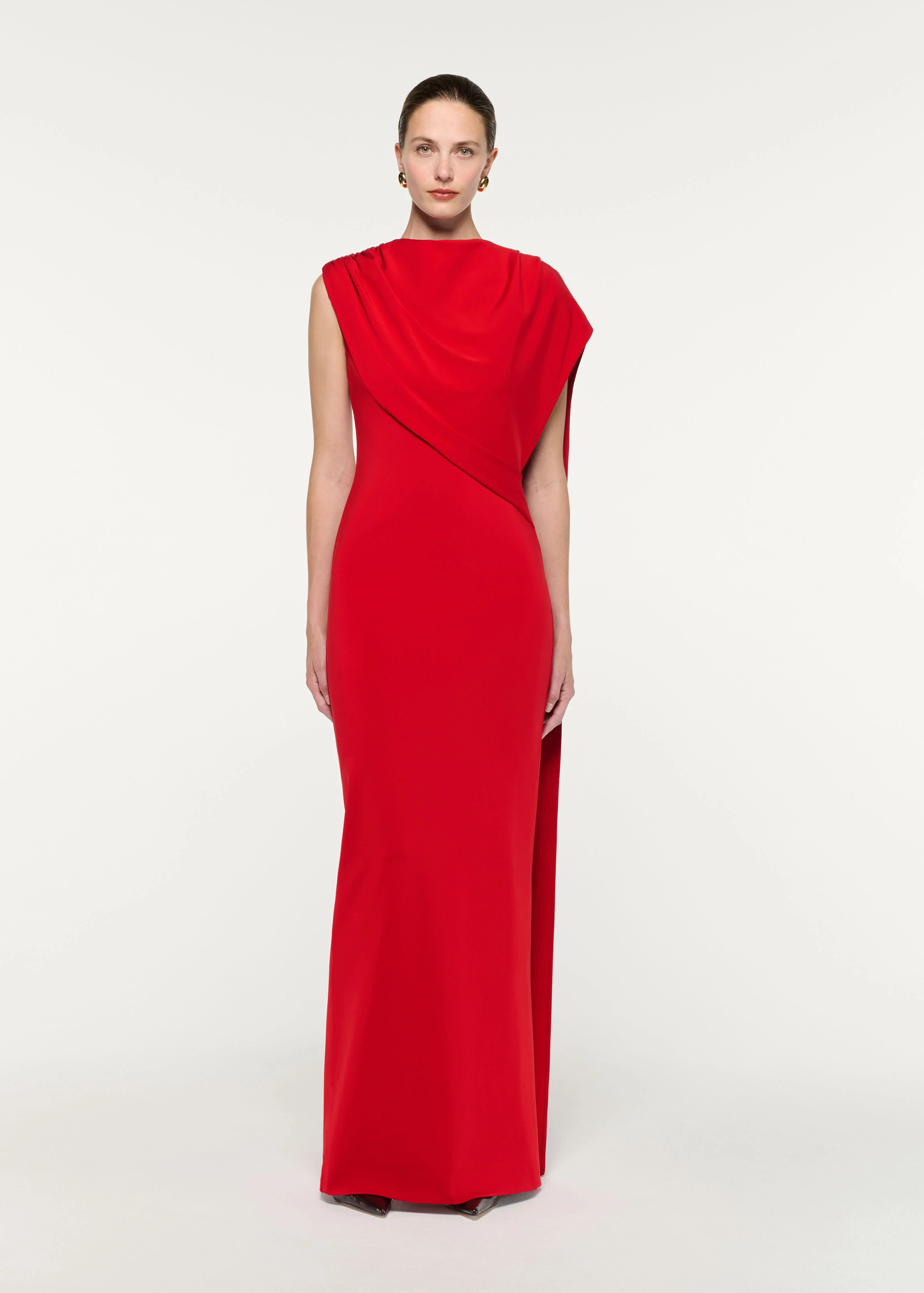 Asymmetric Cape Gown