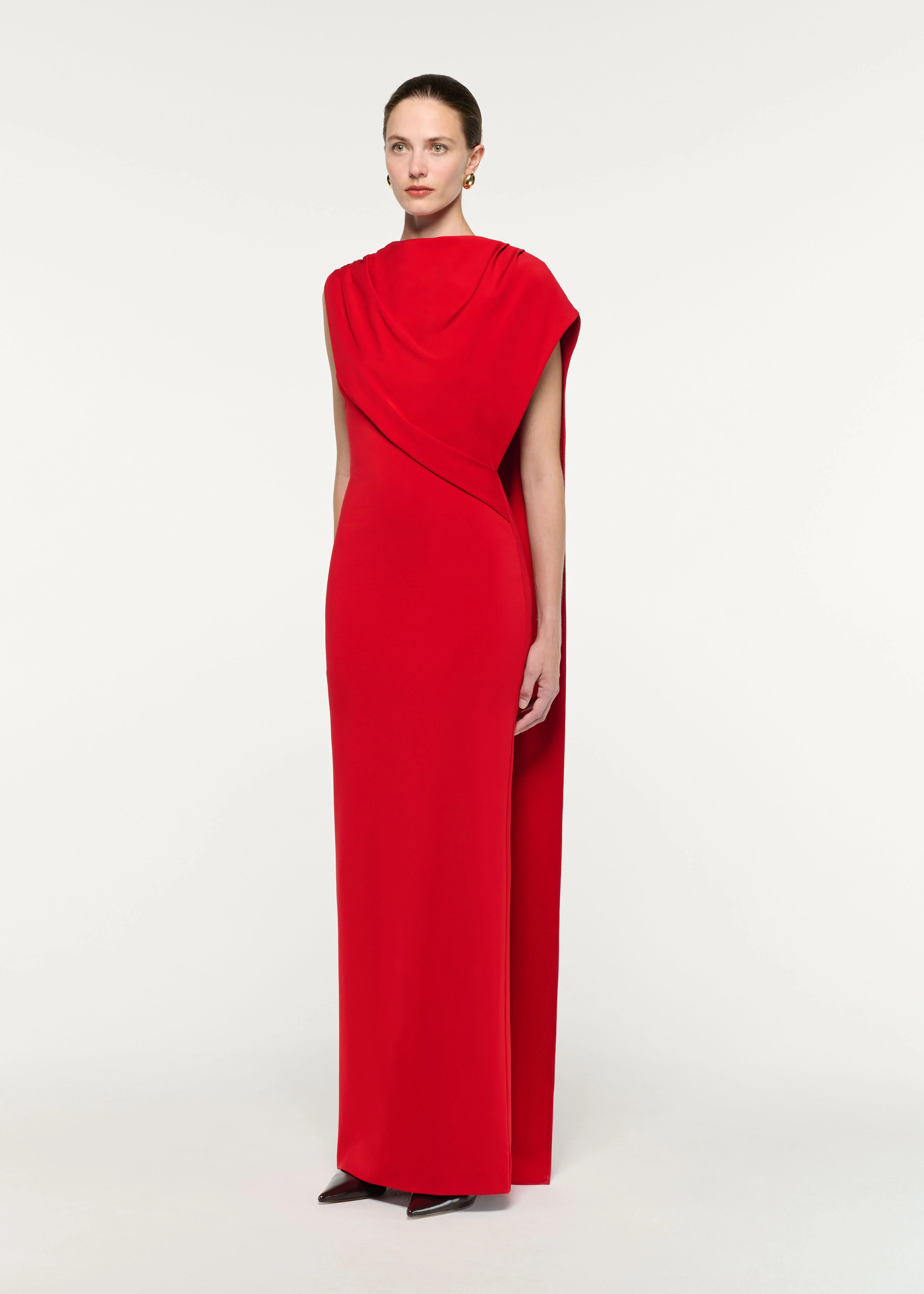 Asymmetric Cape Gown - Image 2