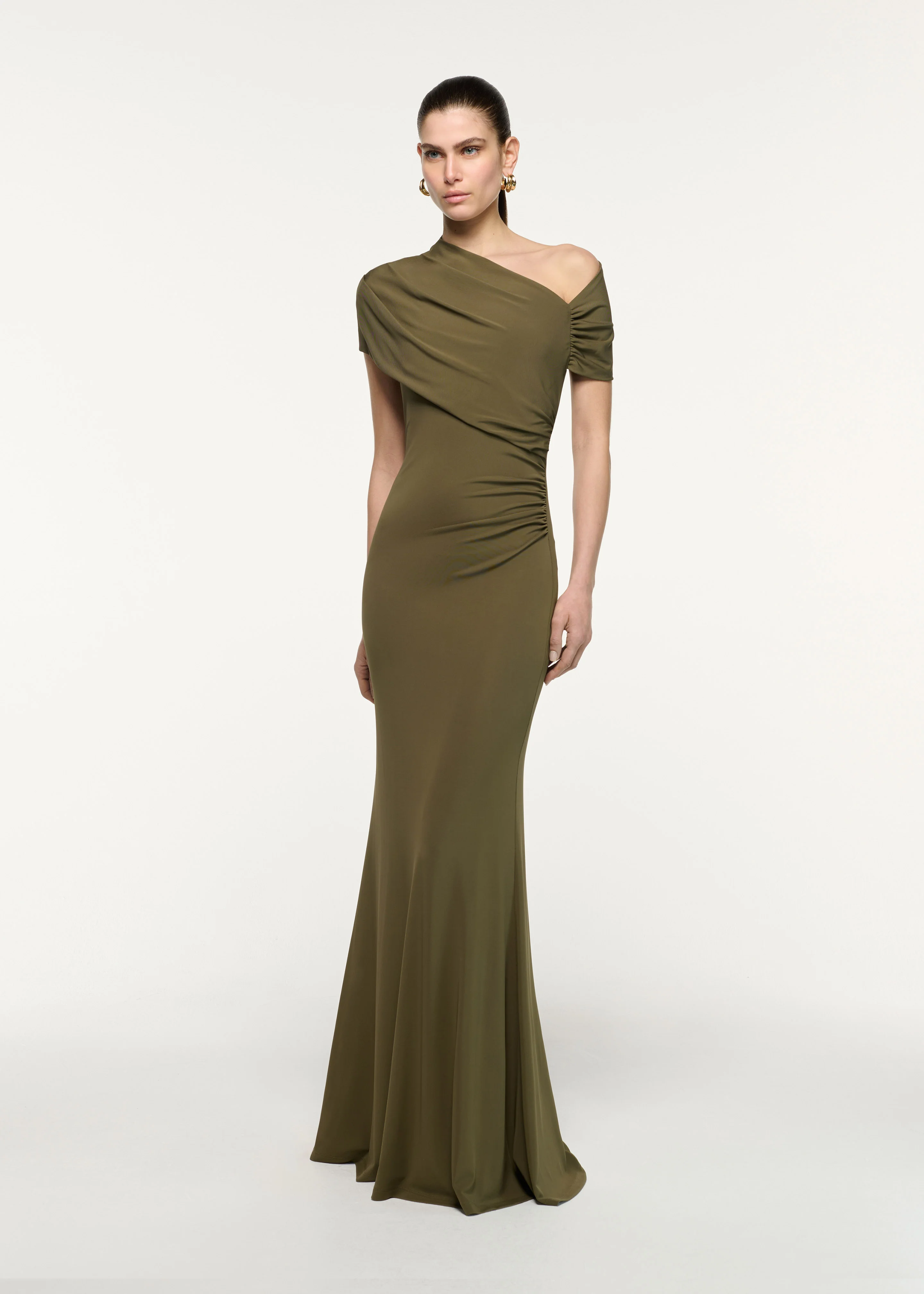 Asymmetric Drape Gown - Image 2