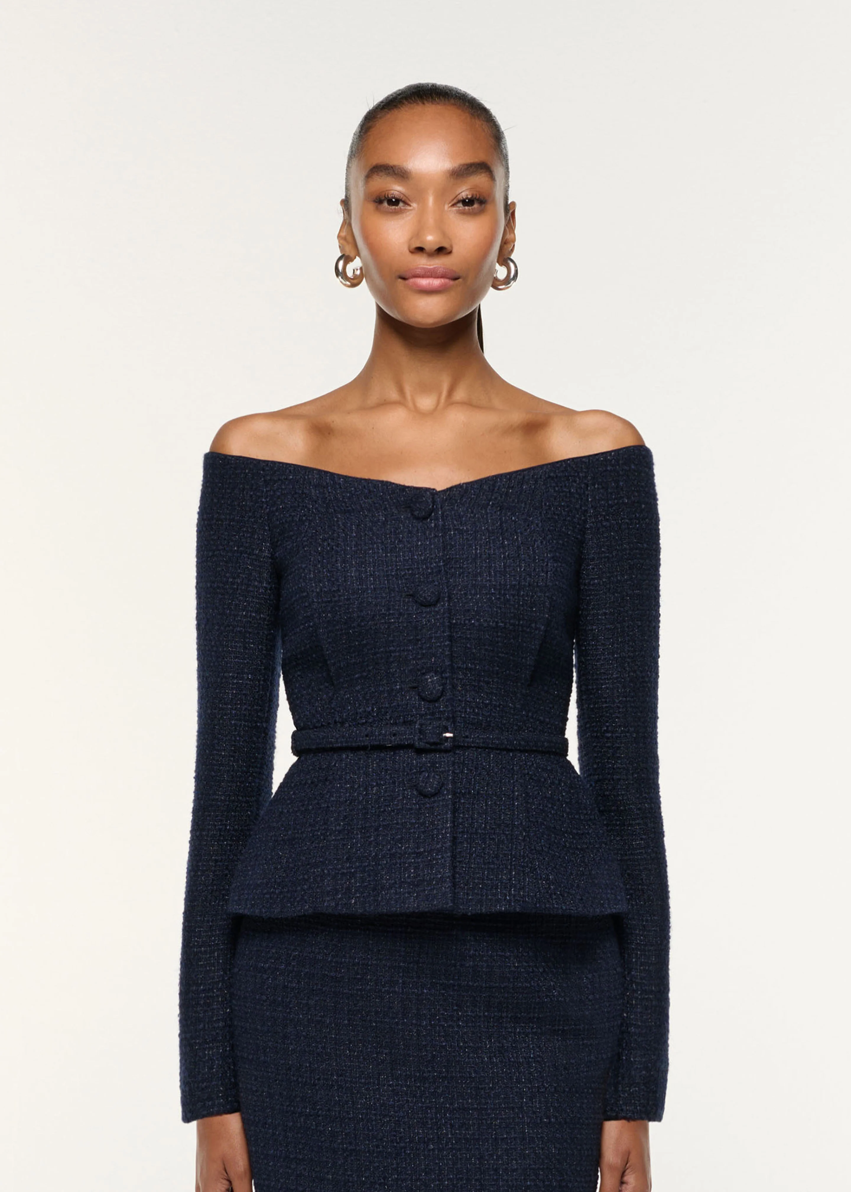 Boucle Column Skirt - Image 4