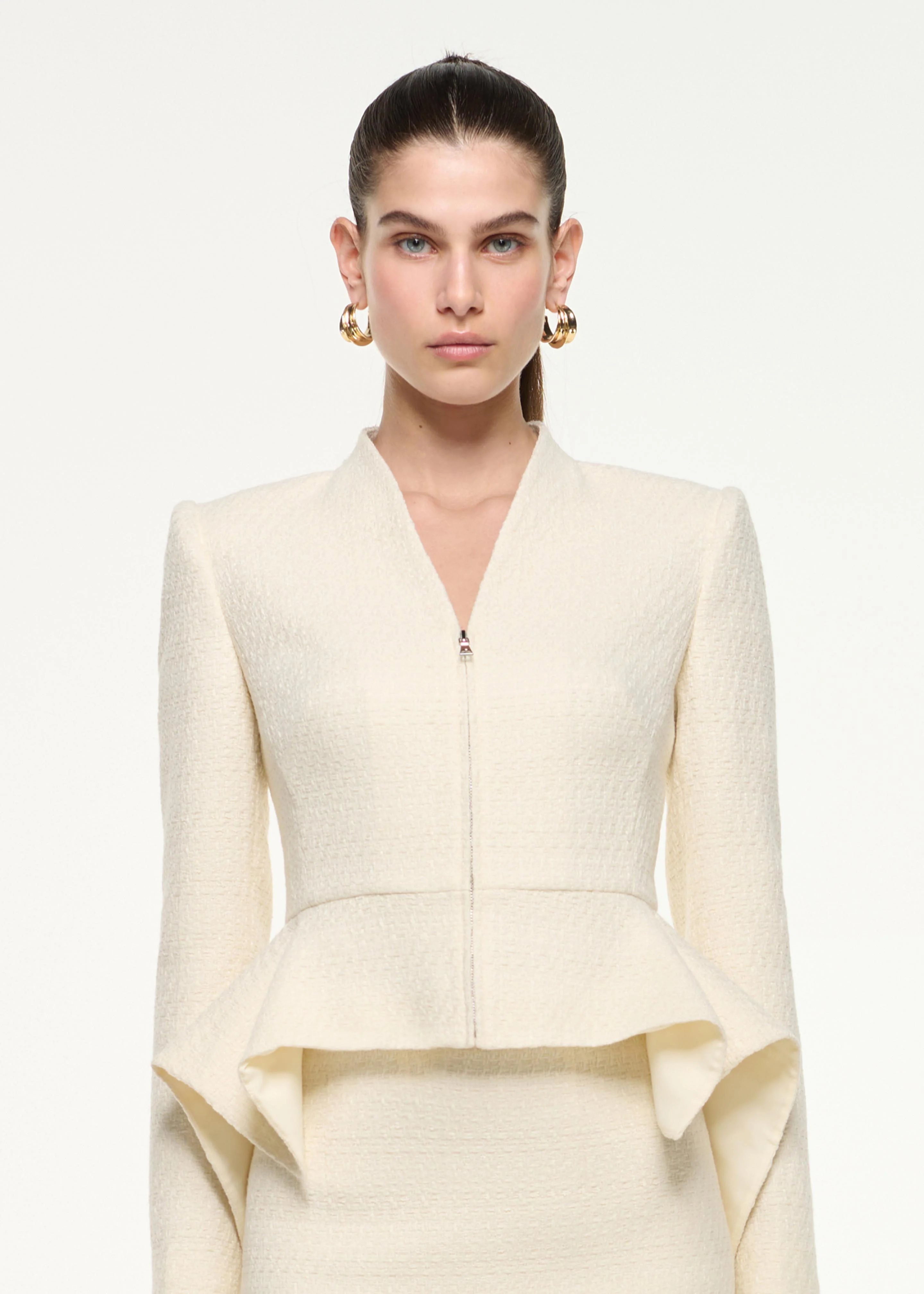 Boucle Peplum Jacket - Image 4