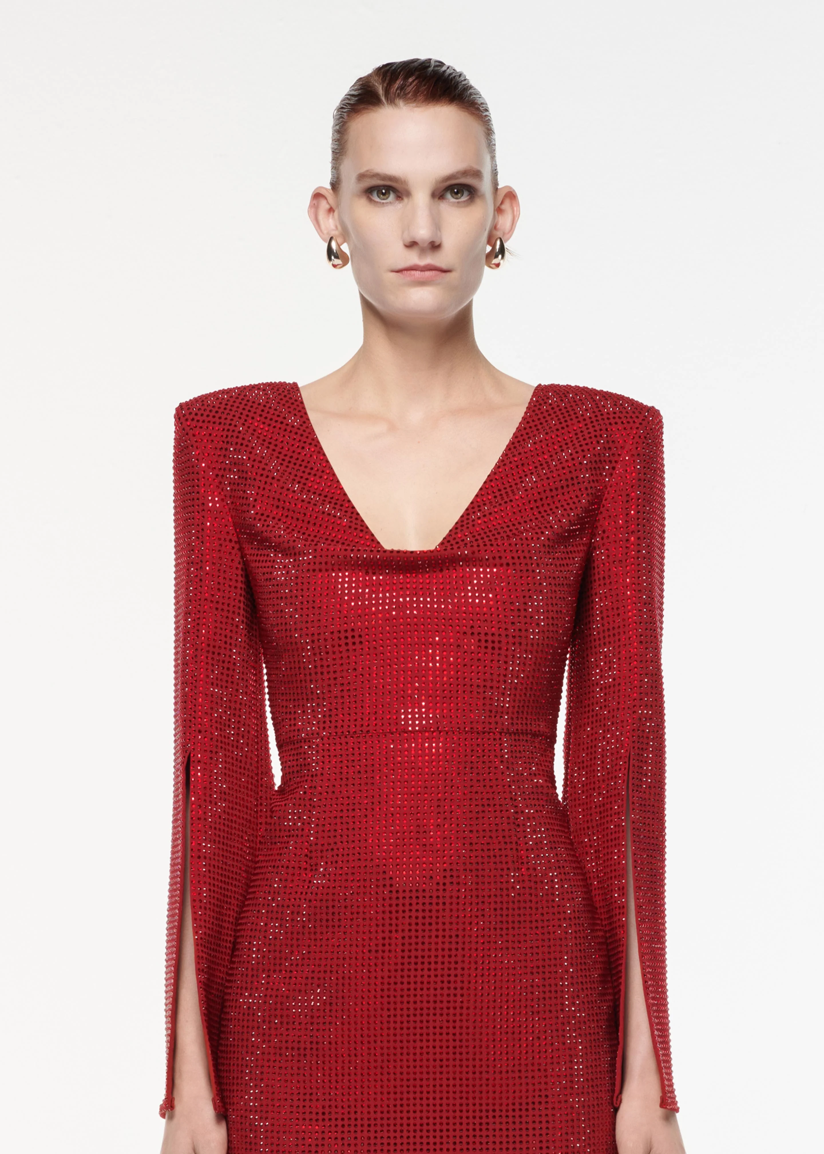 Cape Sleeve Diamante Mini Dress - Image 4