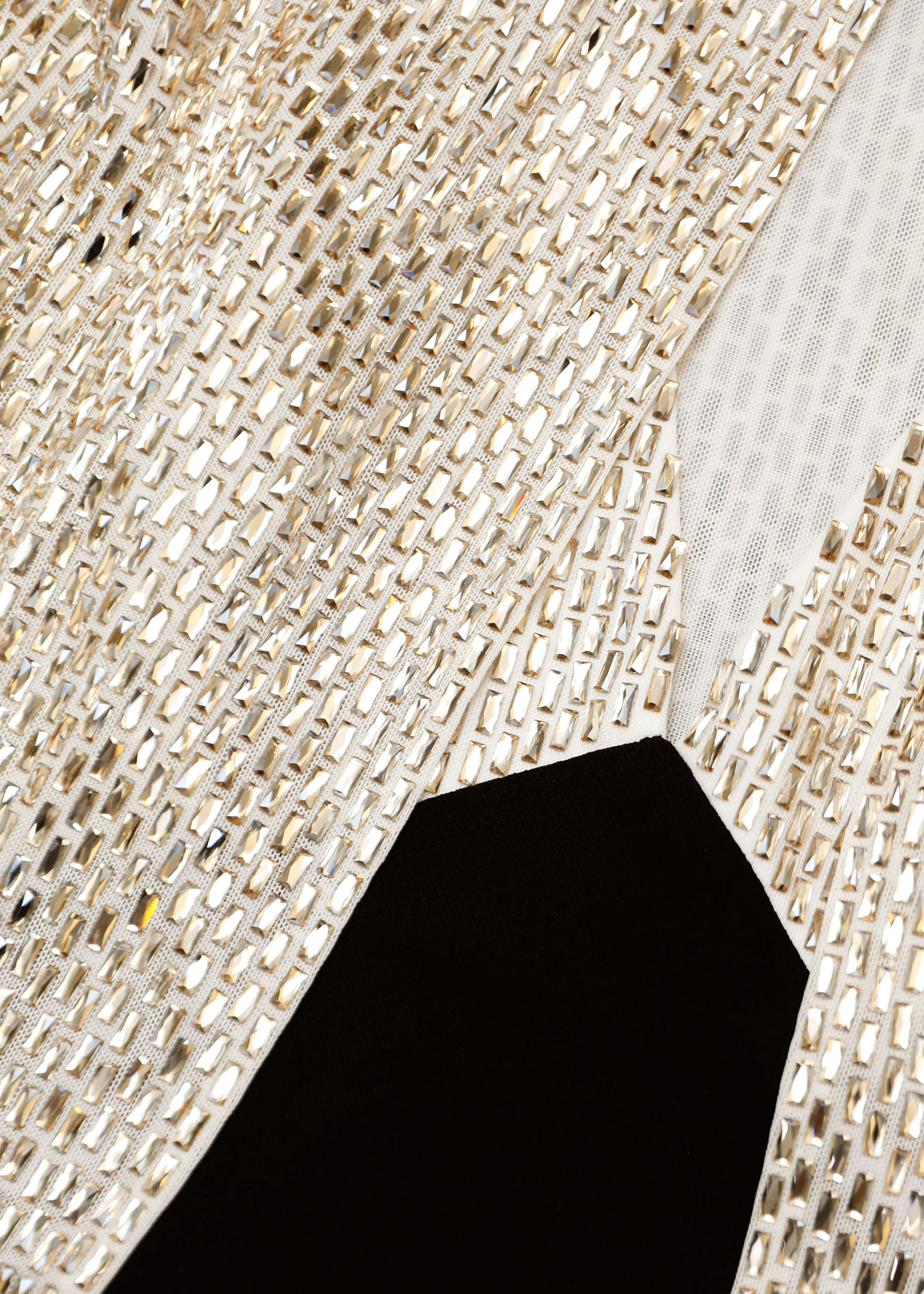 Contrast Diamante Cape Gown - Image 7