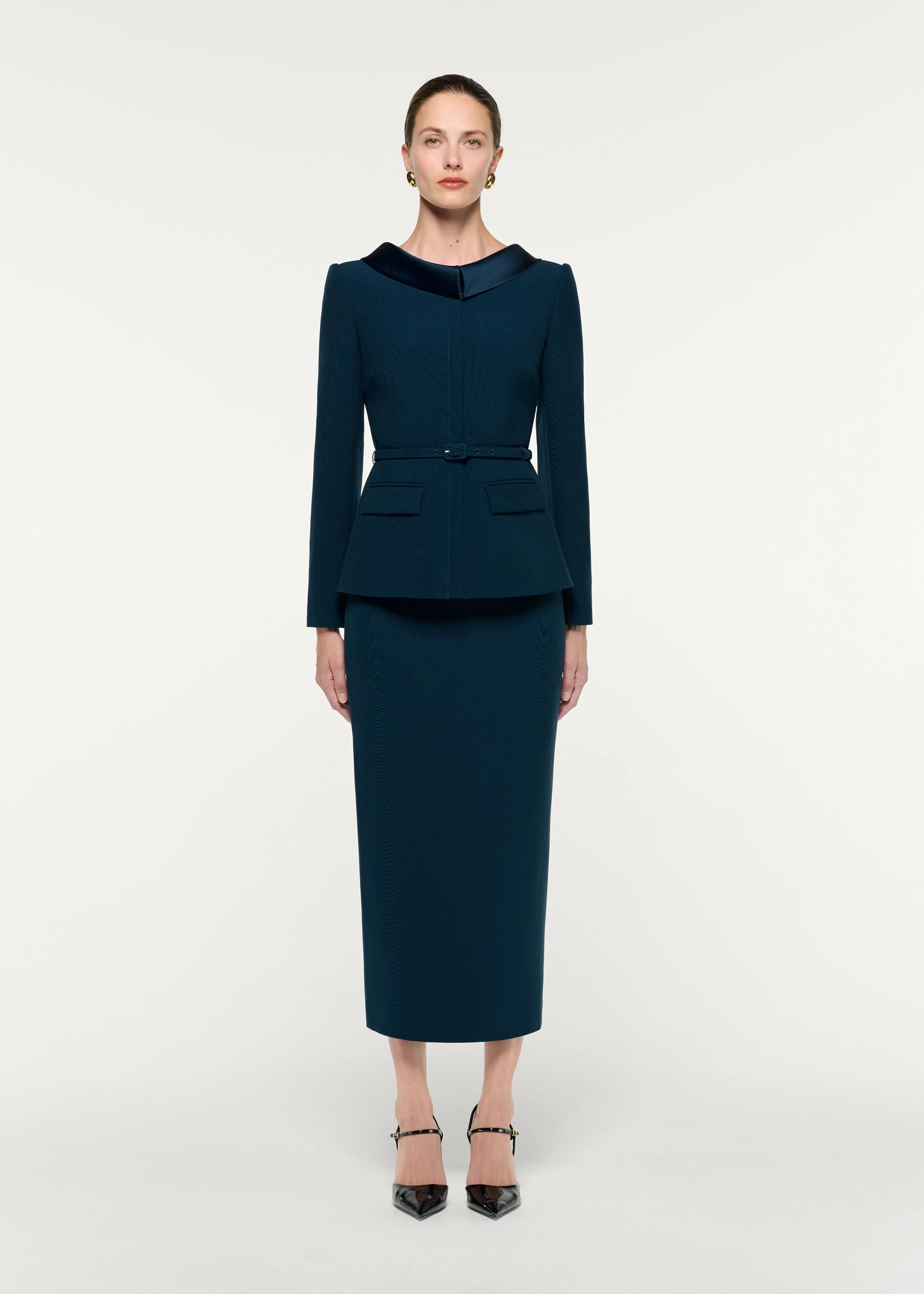 Crepe Collared Jacket