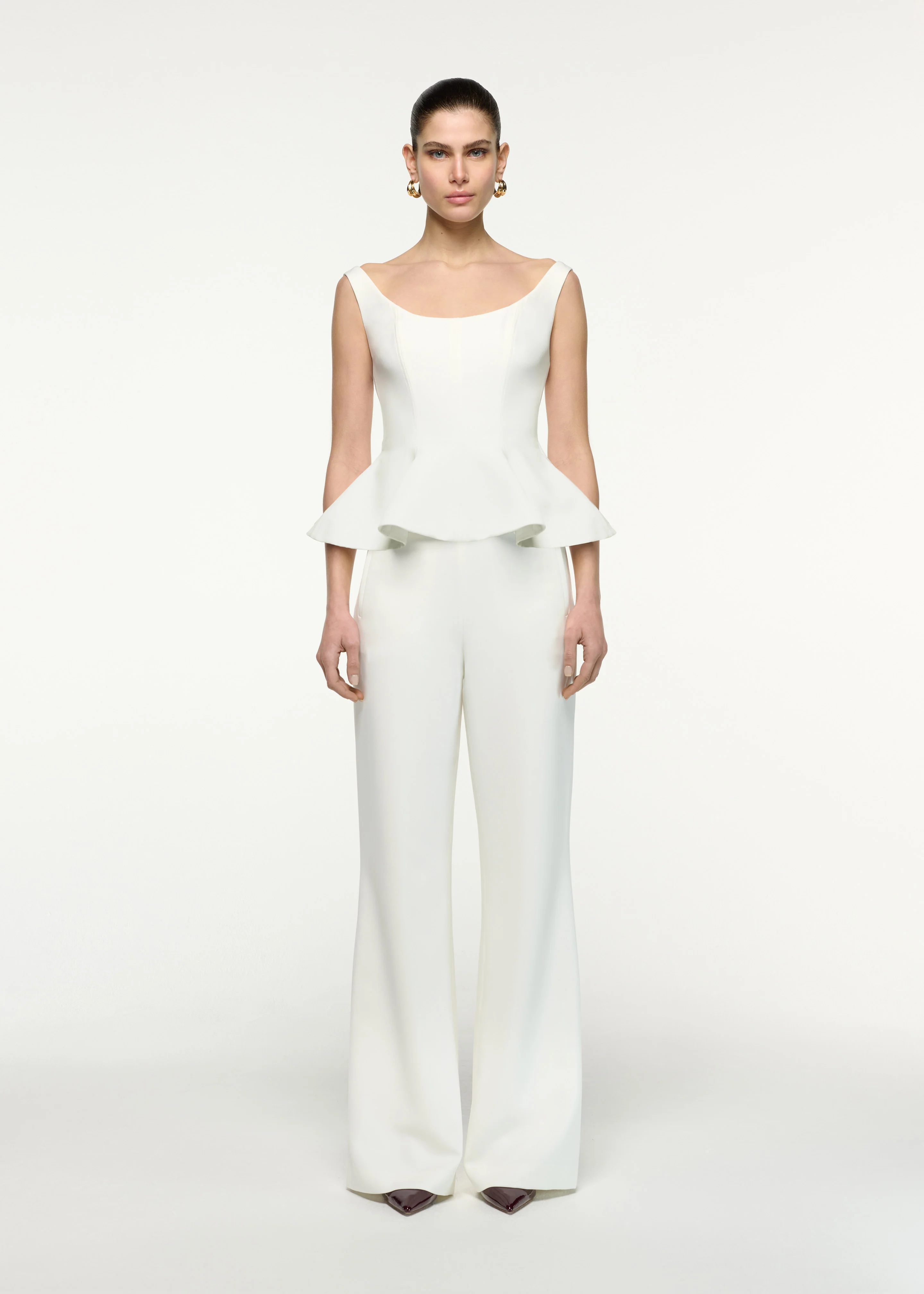 Crepe Peplum Top