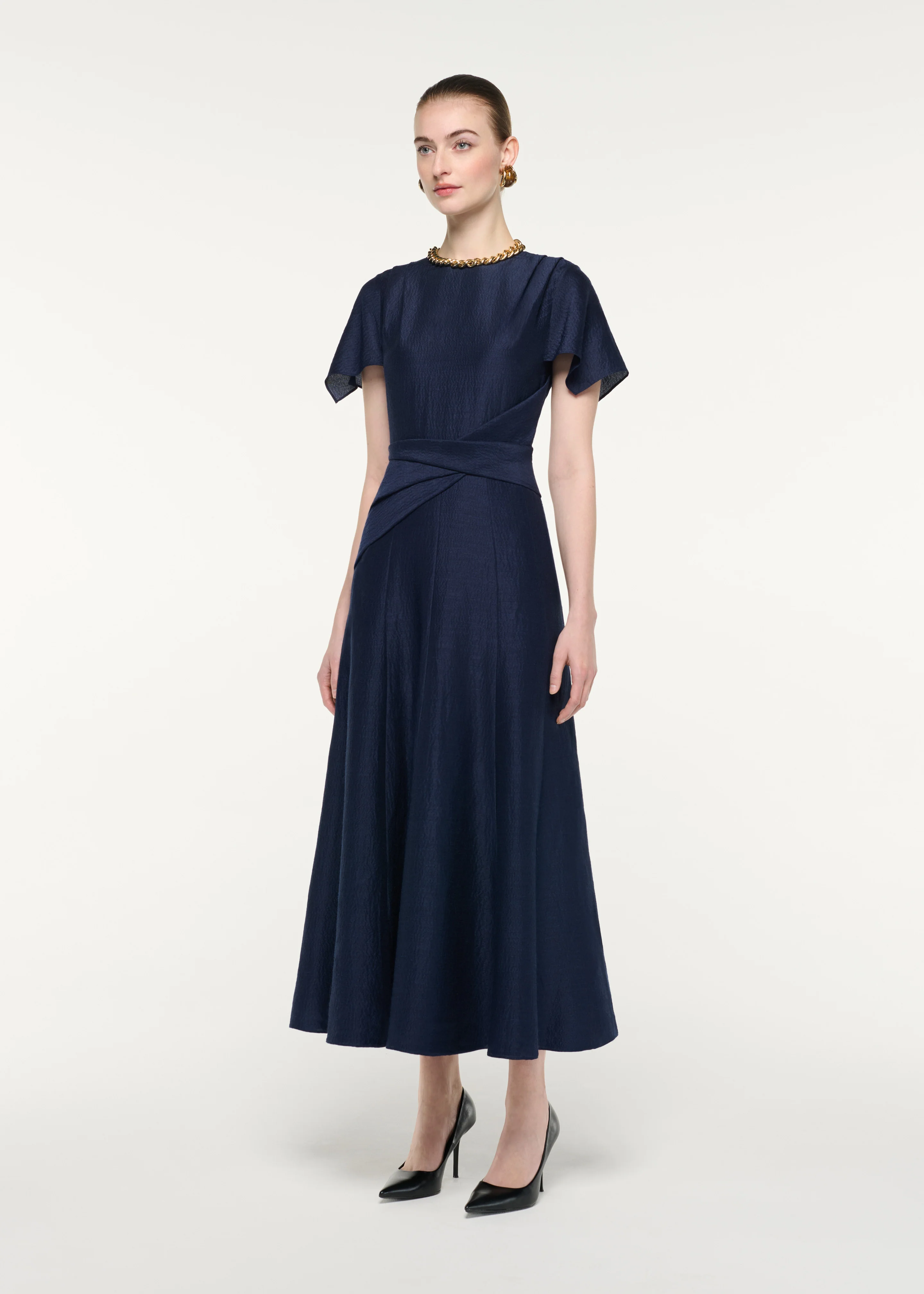 Draped Waist Midi Dress - Image 2