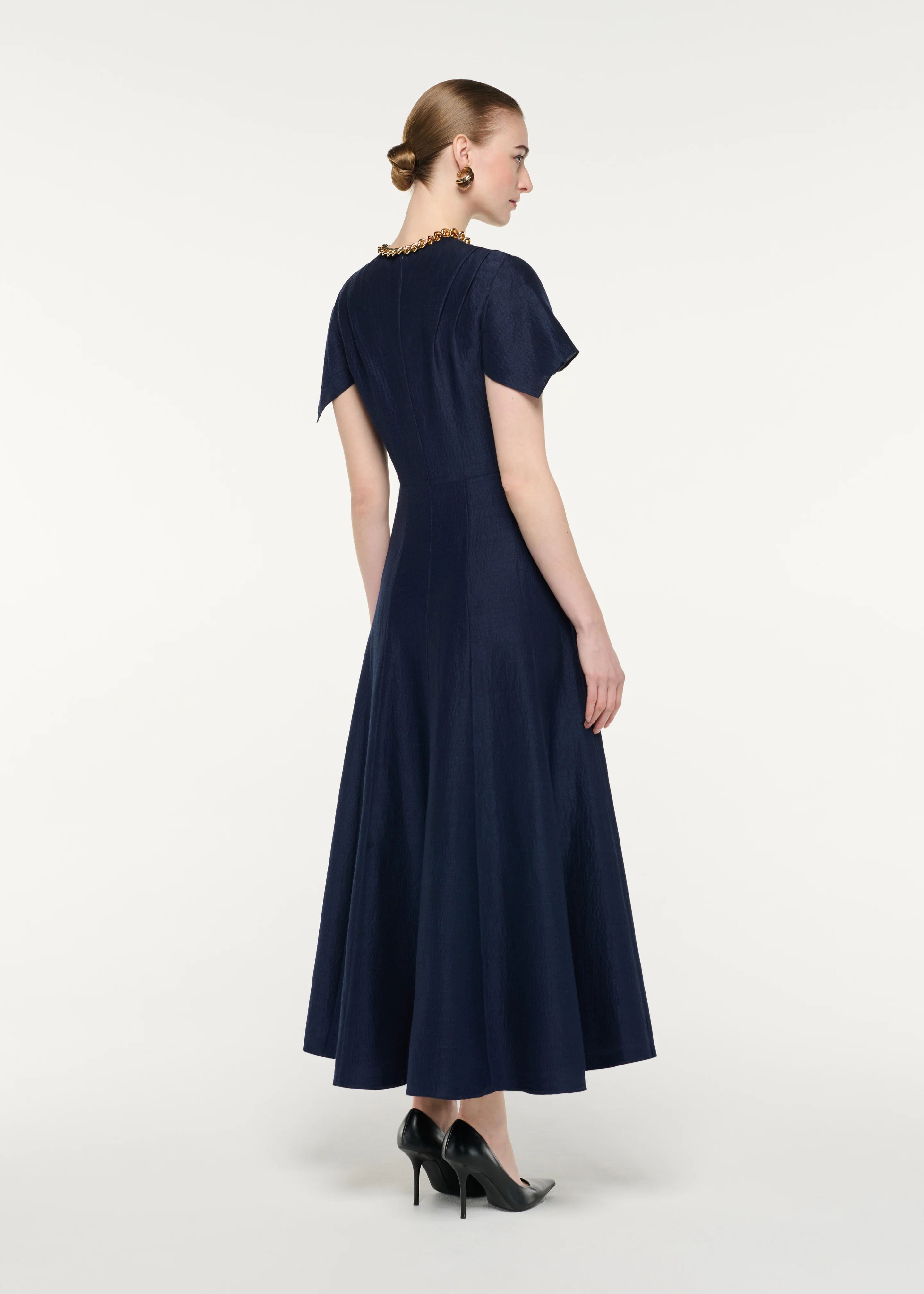 Draped Waist Midi Dress - Image 3