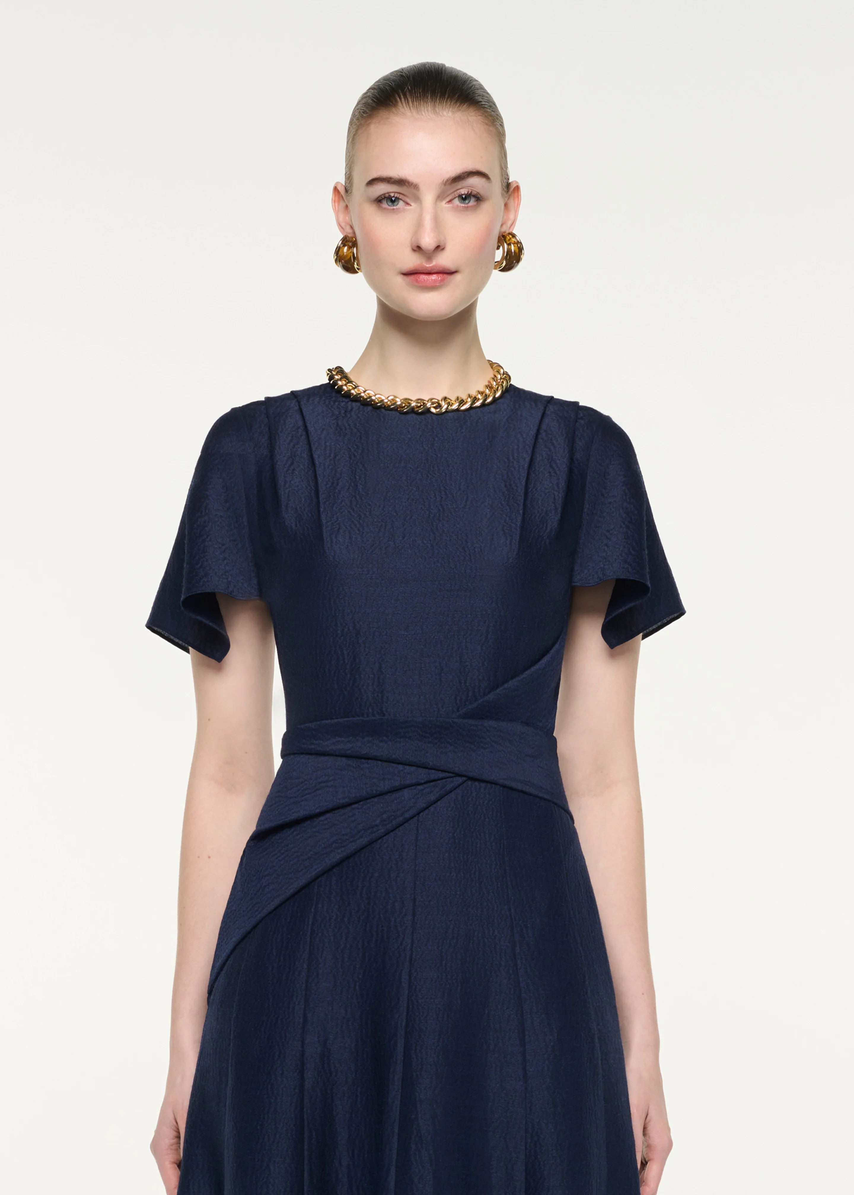 Draped Waist Midi Dress - Image 4