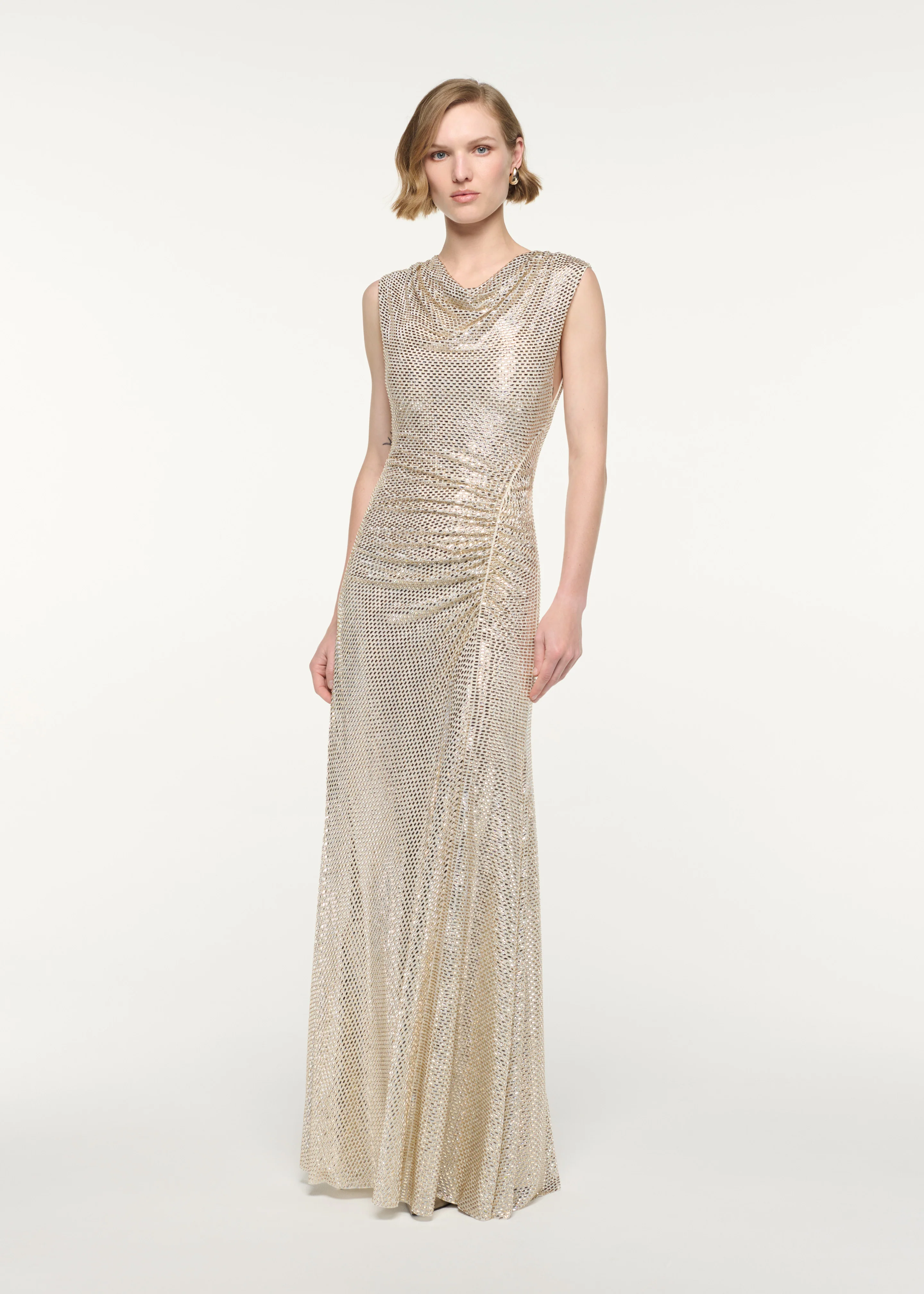 Gathered Diamante Gown - Image 2