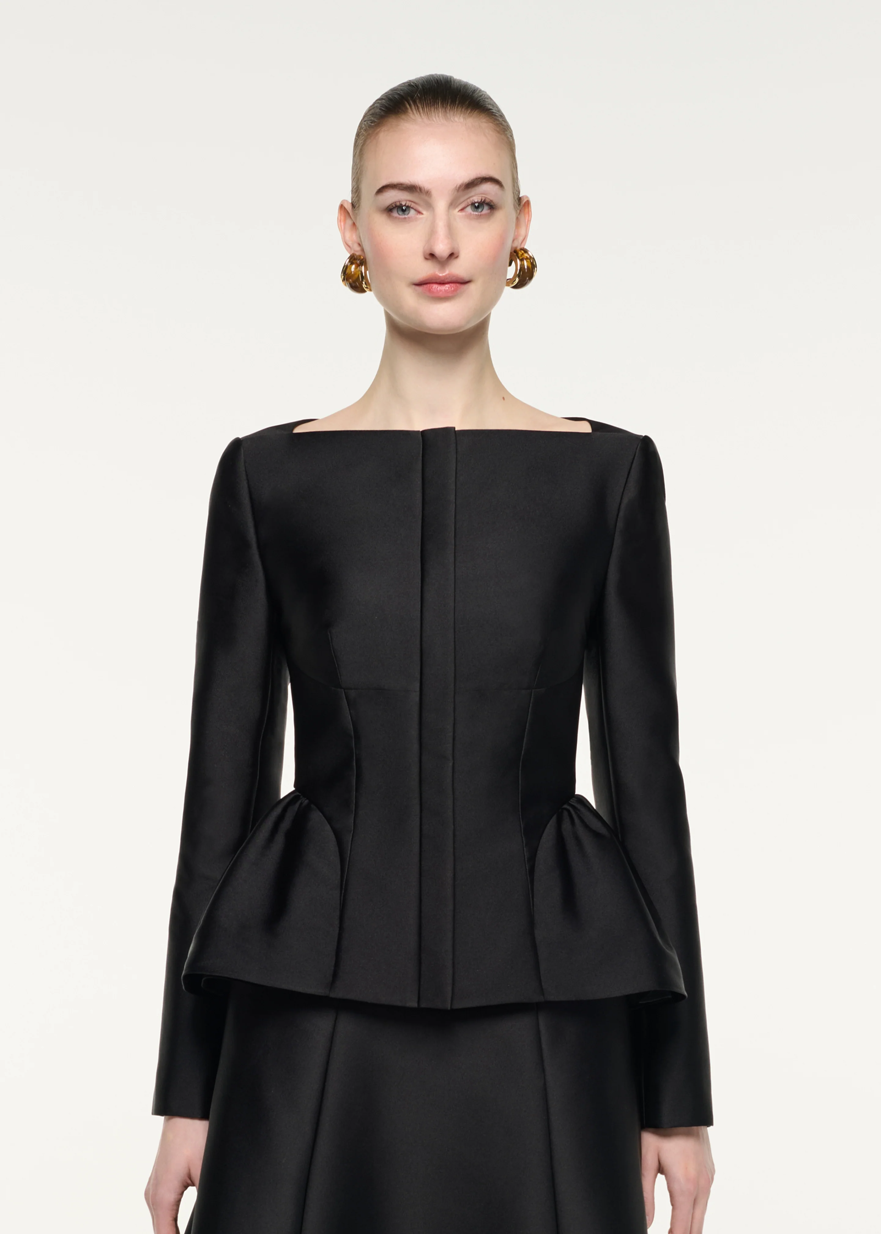 Long Sleeve Peplum Detail Jacket - Image 4
