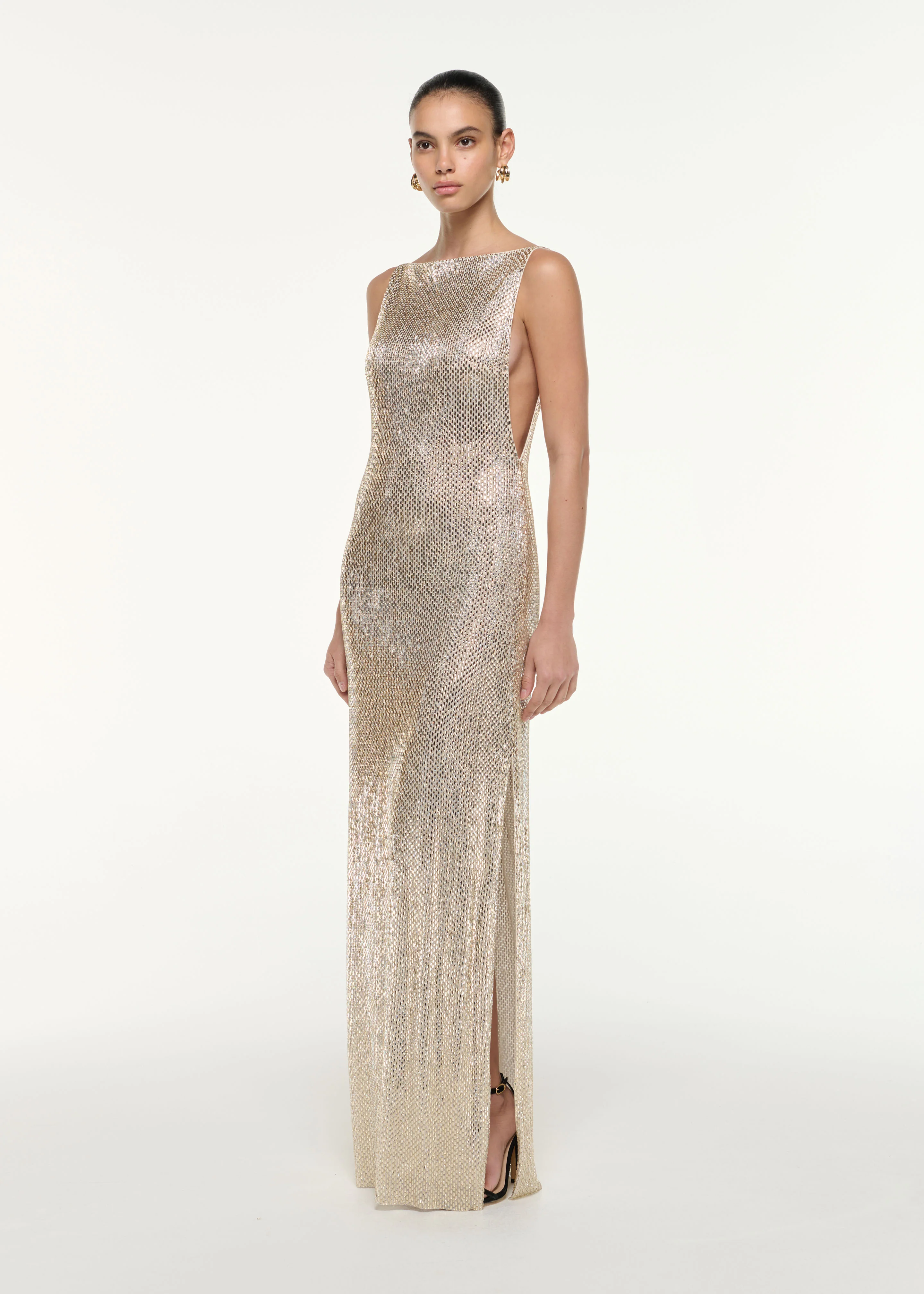 Mesh Diamante Gown - Image 2