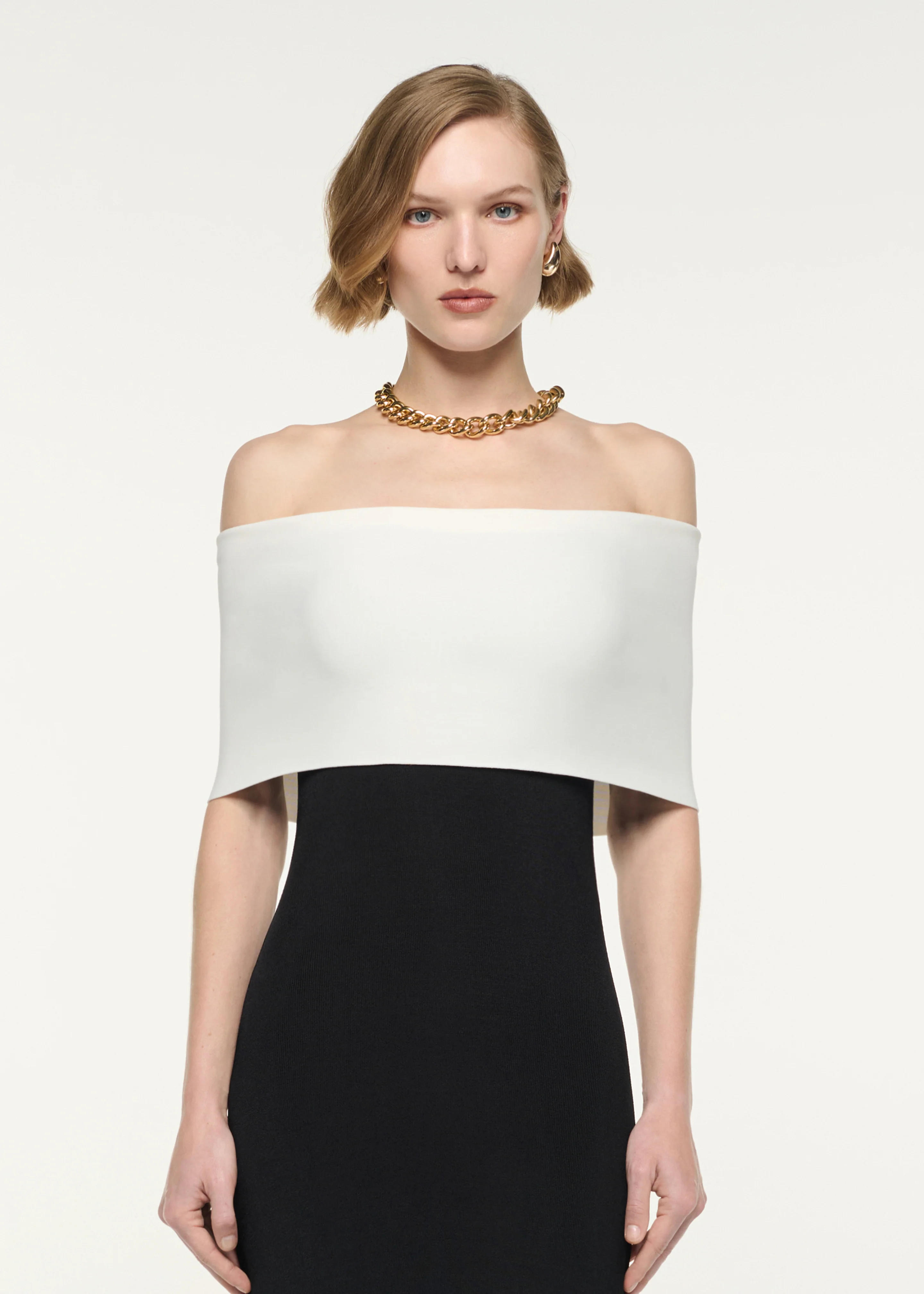Monocrome Off The Shoulder Knit Gown - Image 4