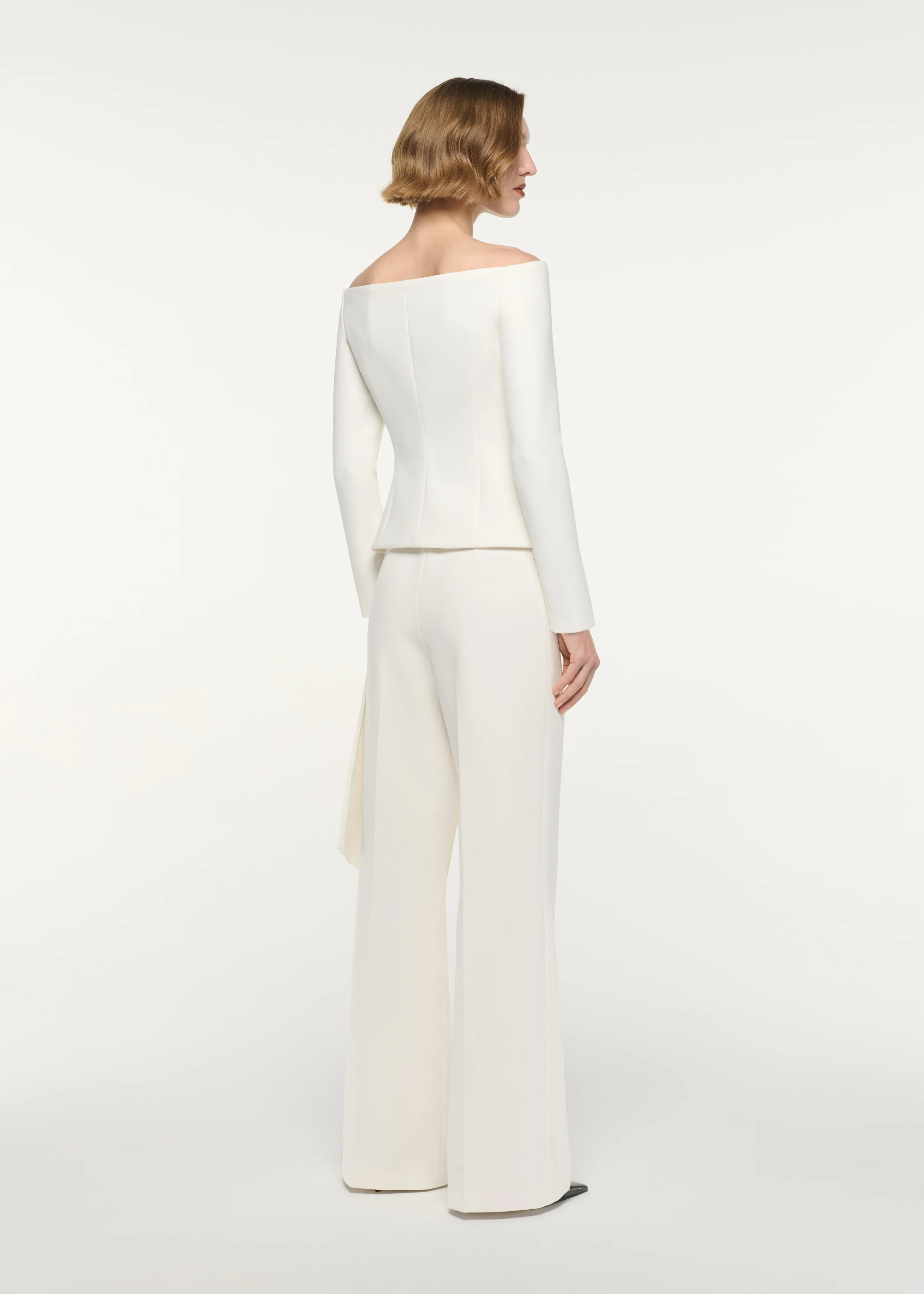 Off The Shoulder Draped Jacket - Image 3