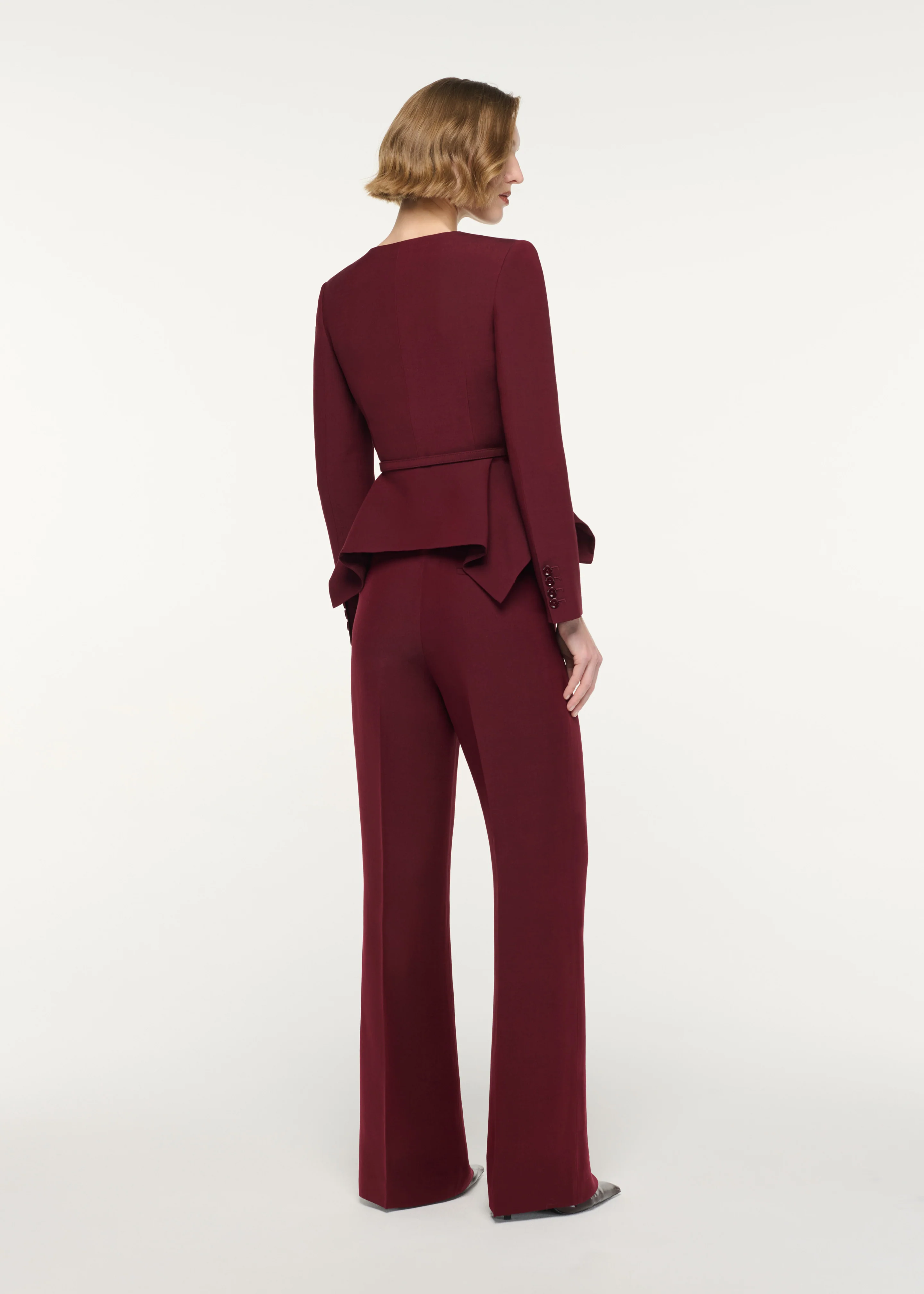 Origami Drape Peplum Jacket - Image 3