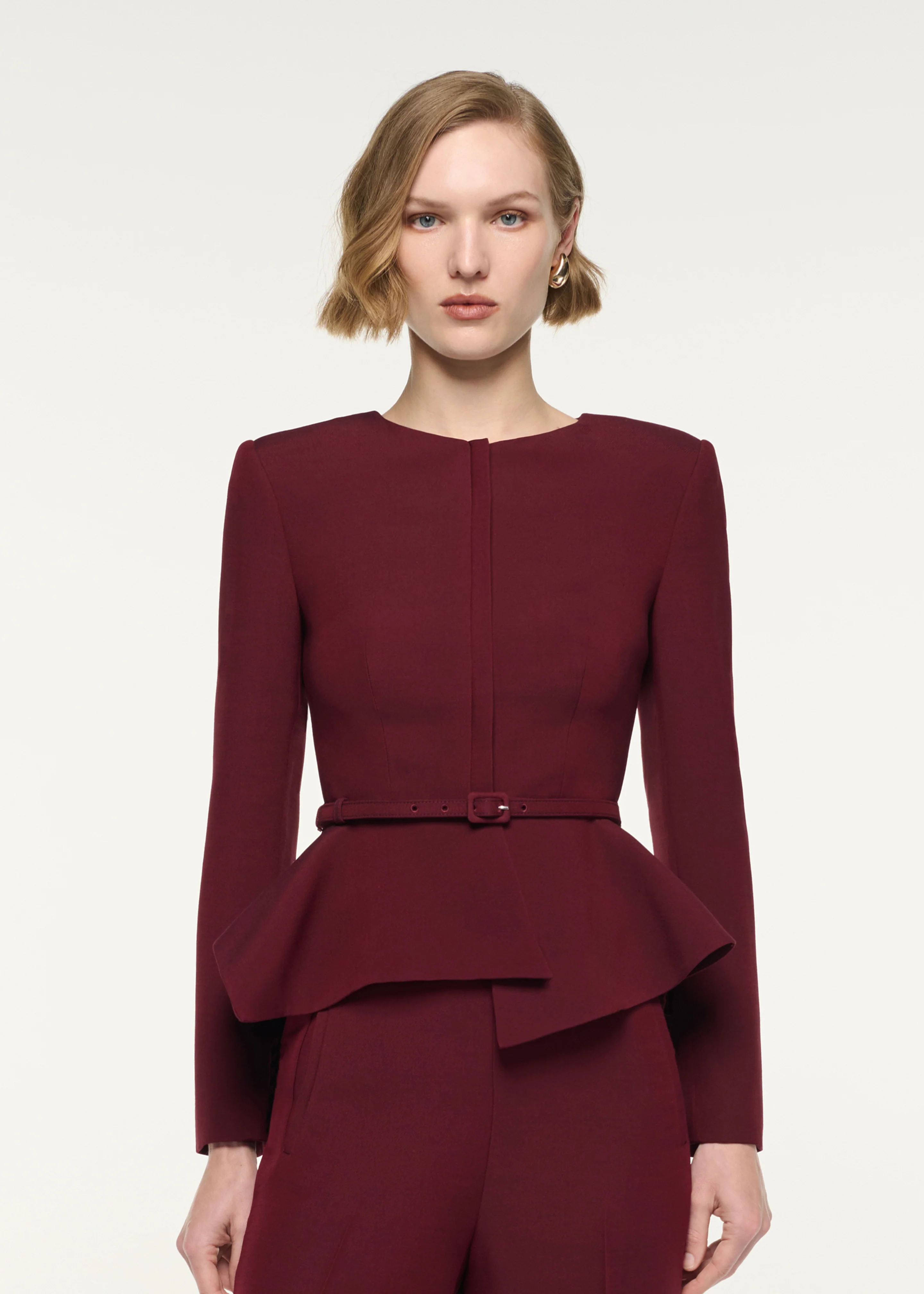Origami Drape Peplum Jacket - Image 4