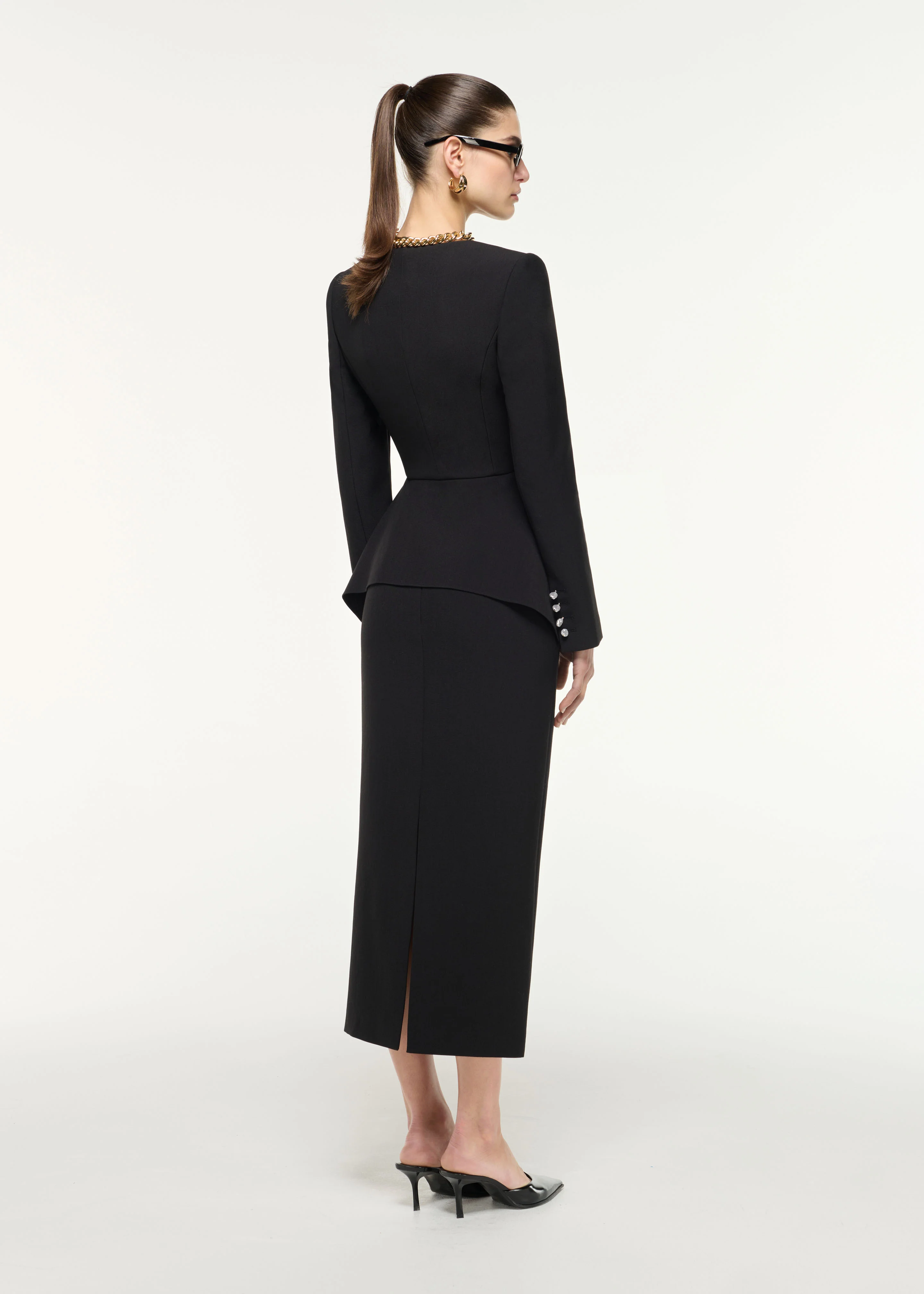 Peplum Crepe Jacket - Image 3