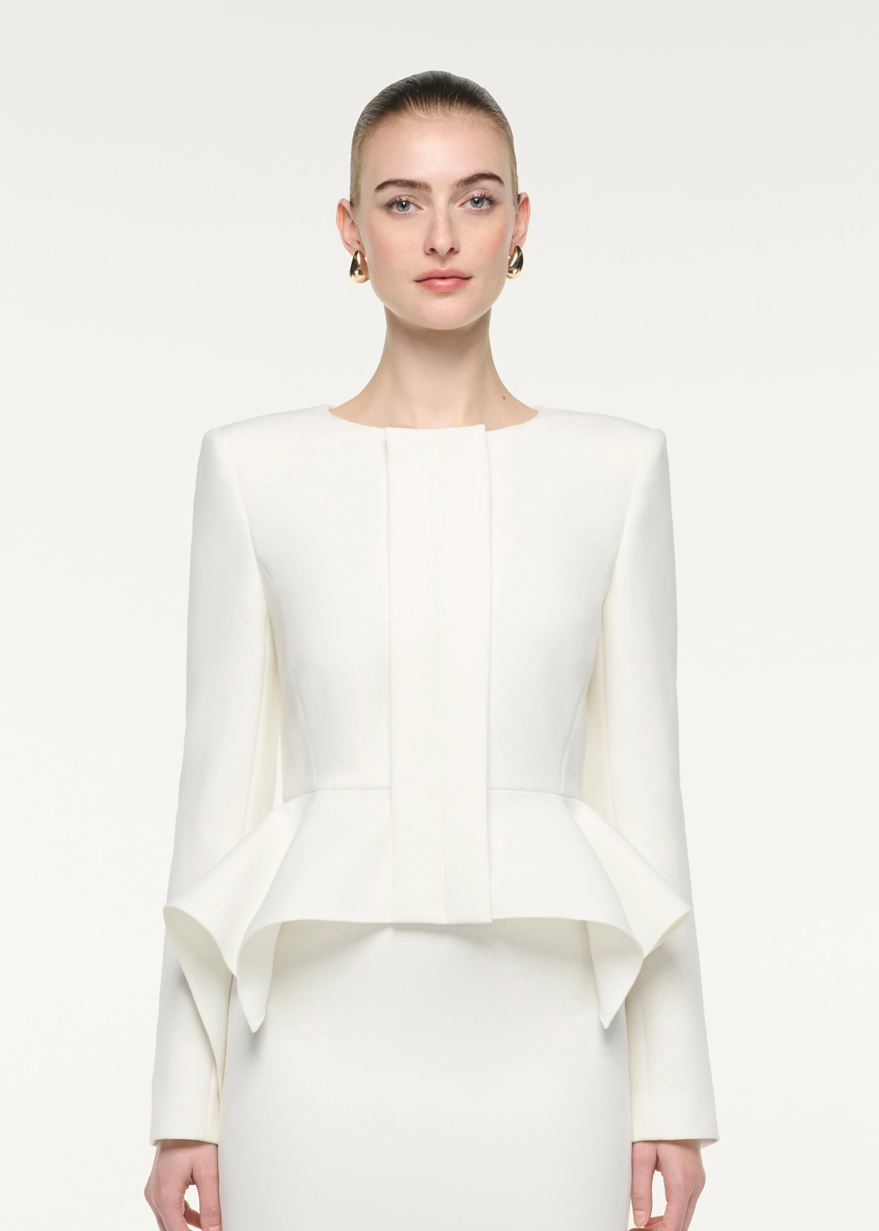 Peplum Crepe Jacket - Image 4