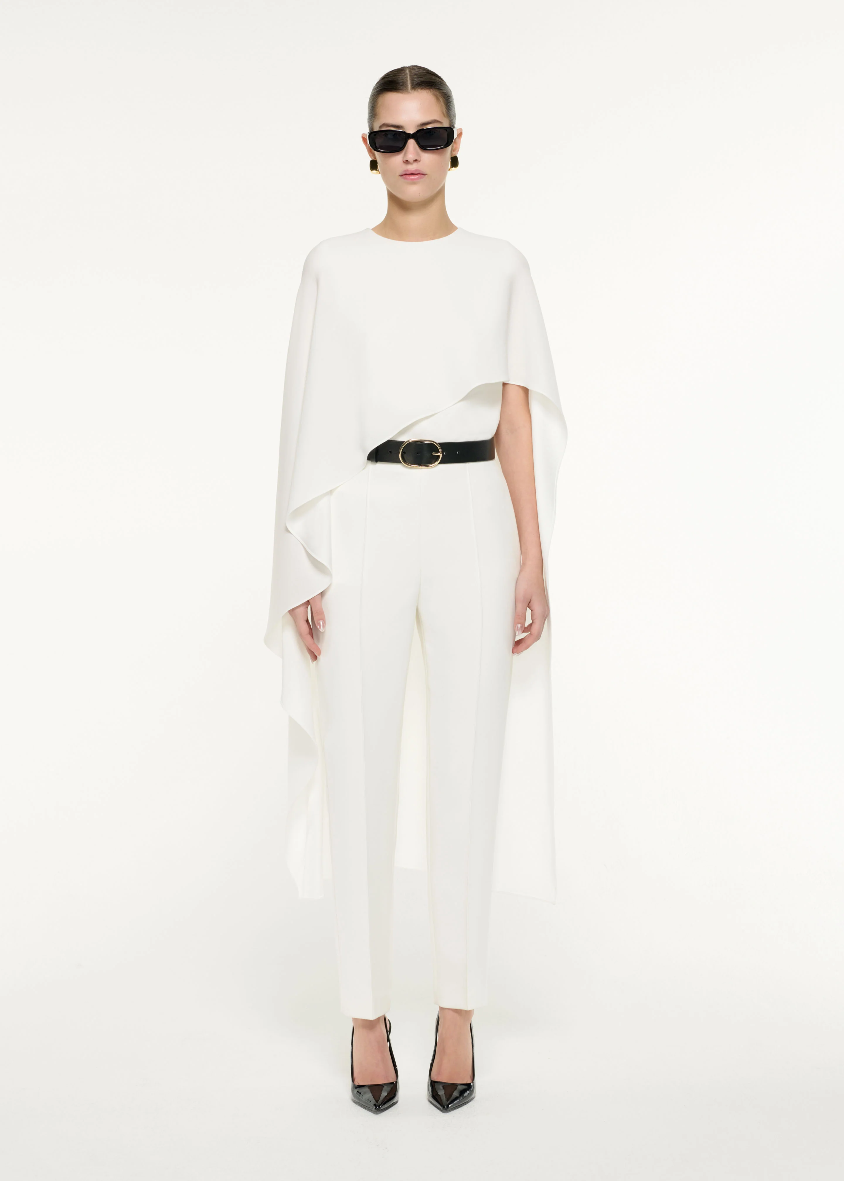 Satin Crepe Cape Top