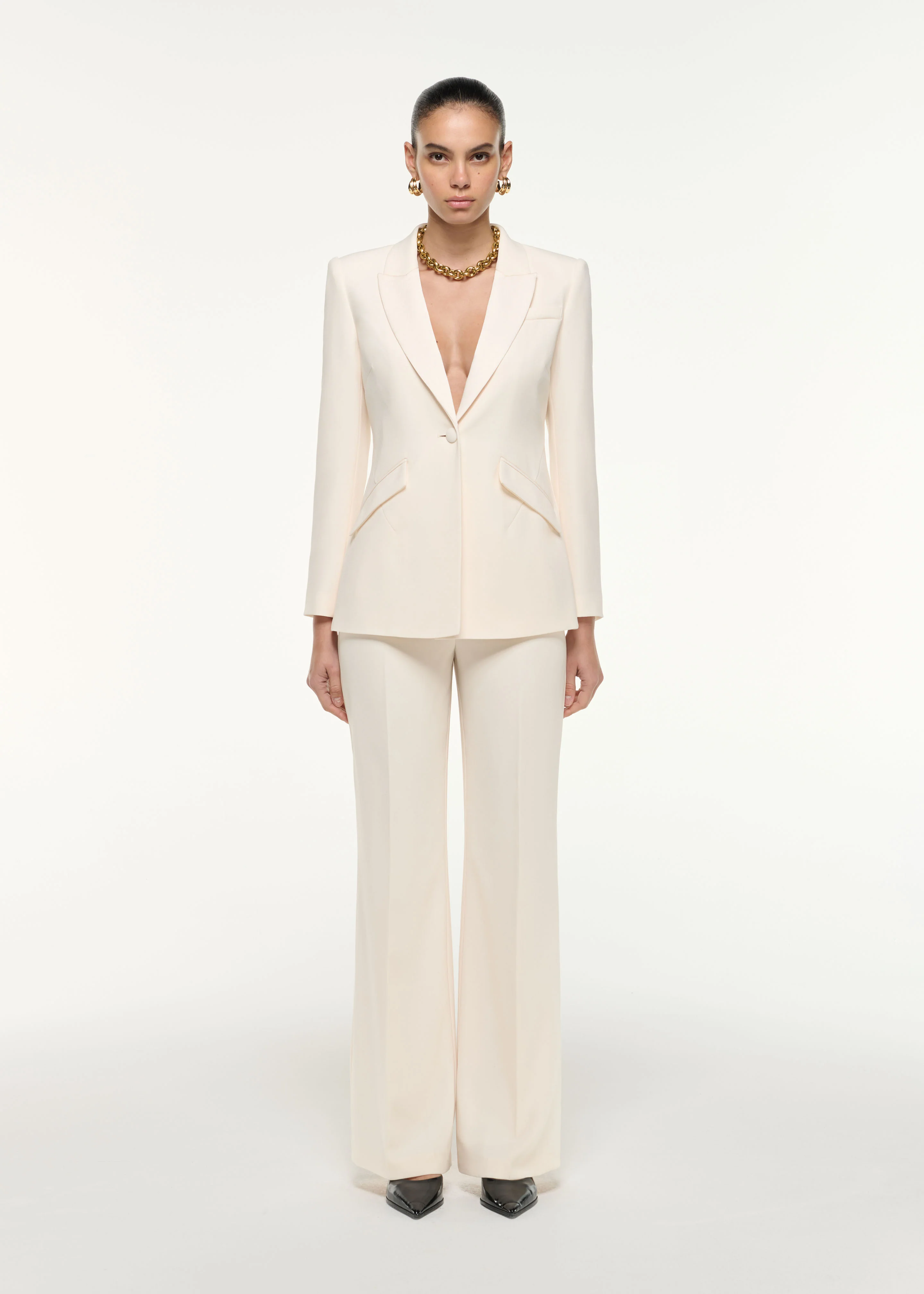 Satin Crepe Tailored Jacket
