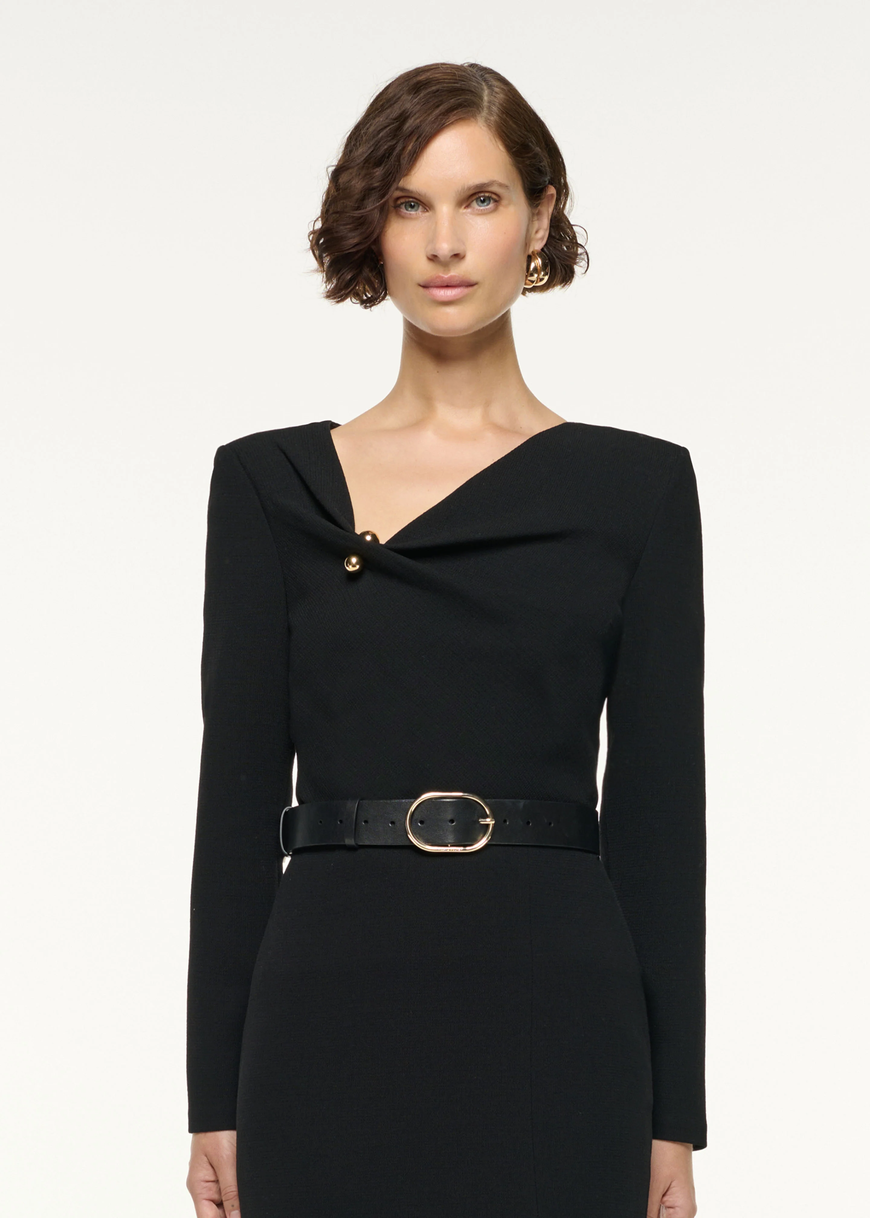 Scallop Lace Split Insert Wool Skirt - Image 4