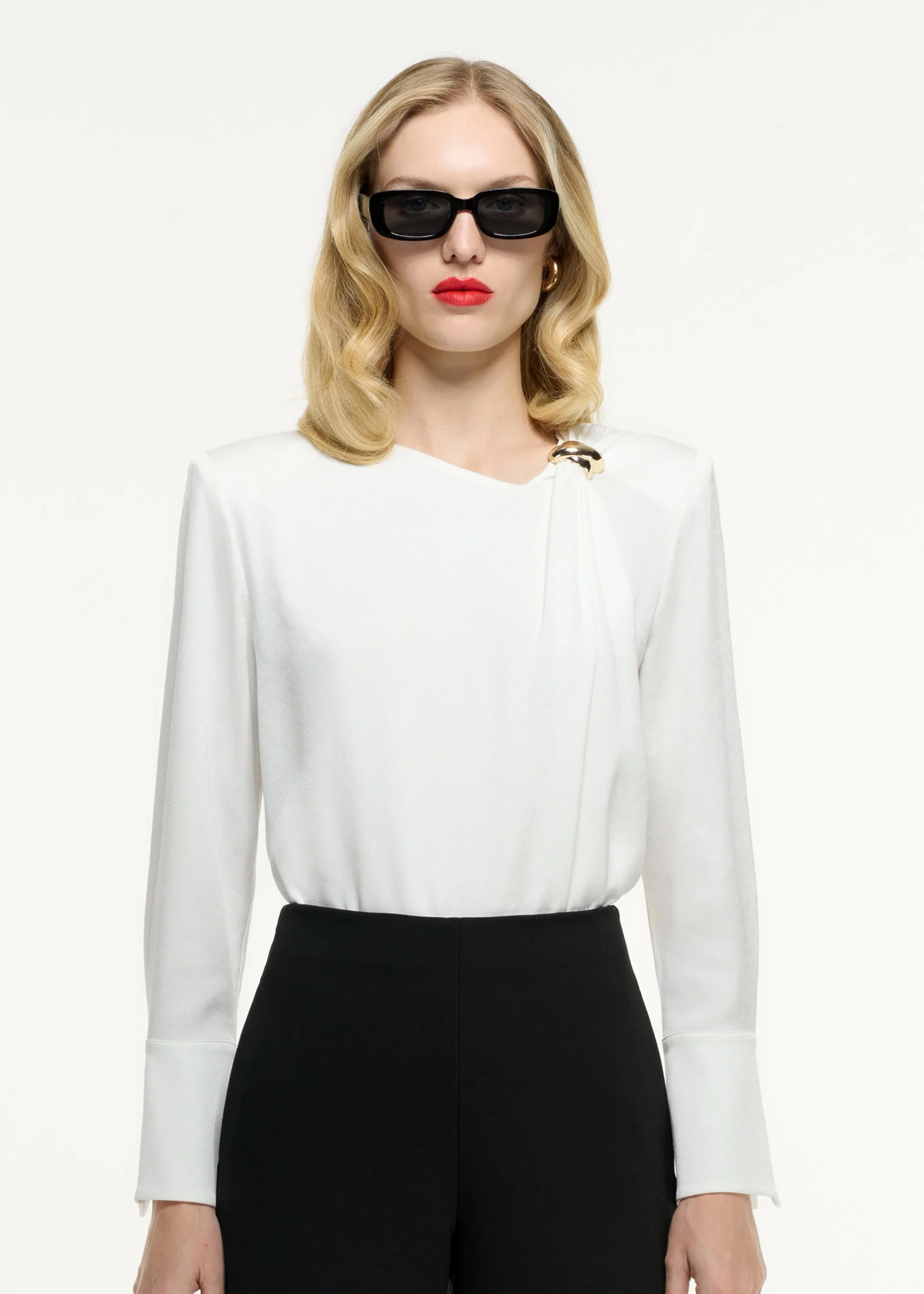 Straight Leg Crepe Trouser - Image 4