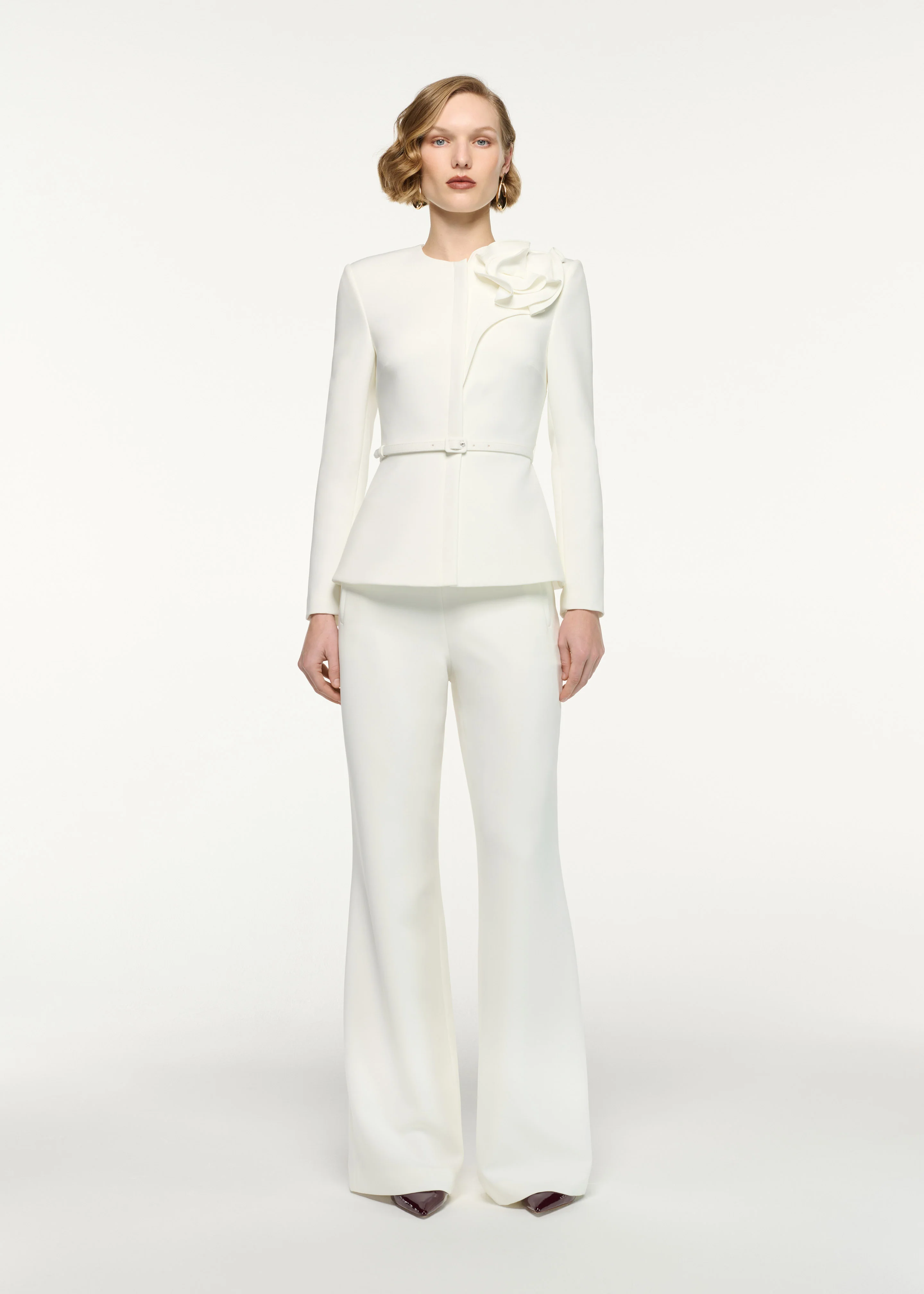 Straight Leg Crepe Trouser