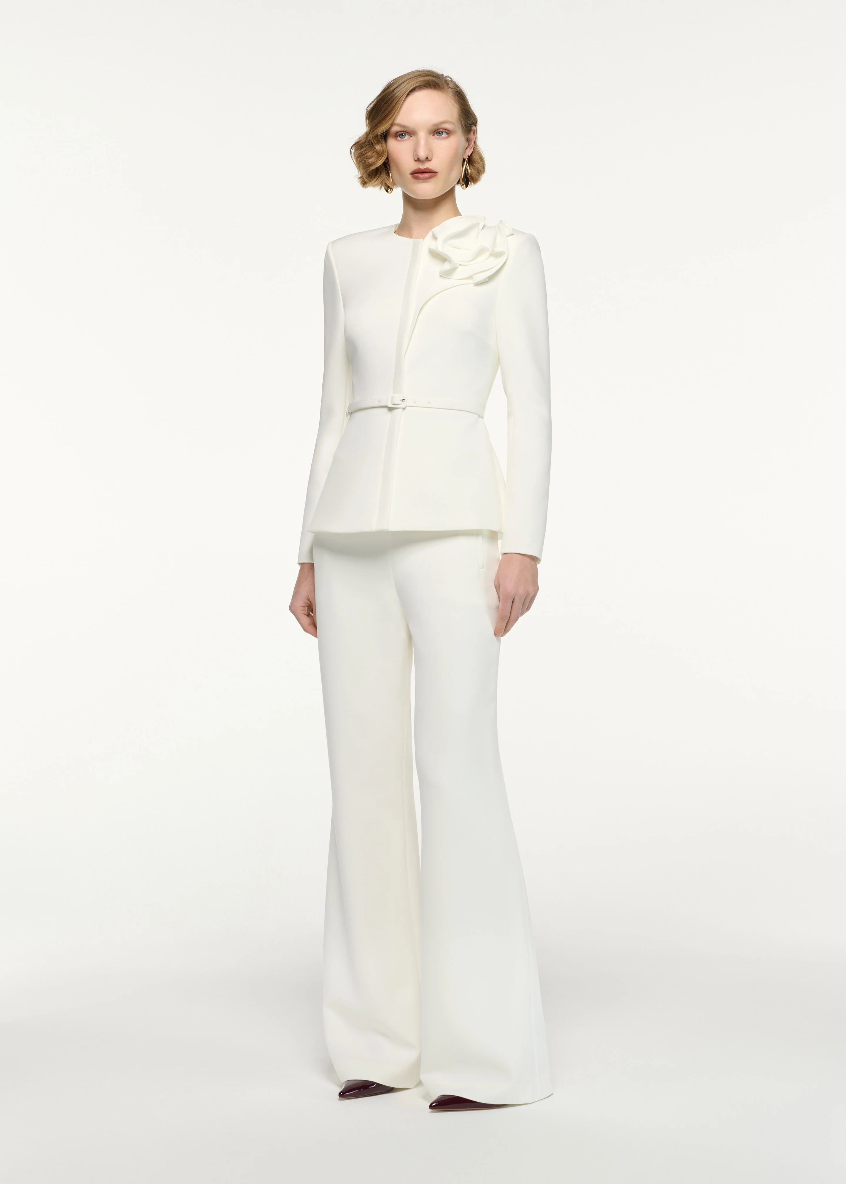Straight Leg Crepe Trouser - Image 2