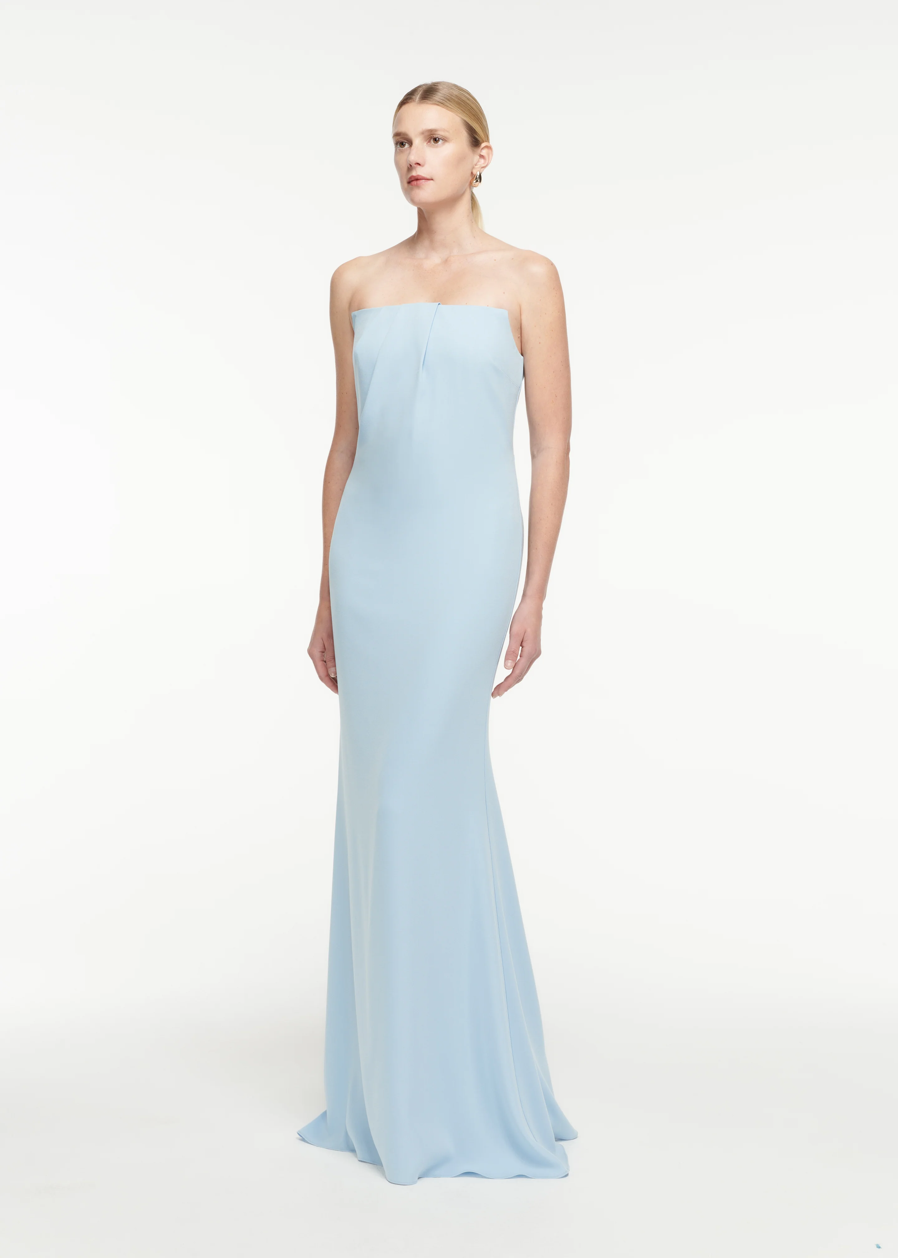 Strapless Satin Crepe Gown - Image 2