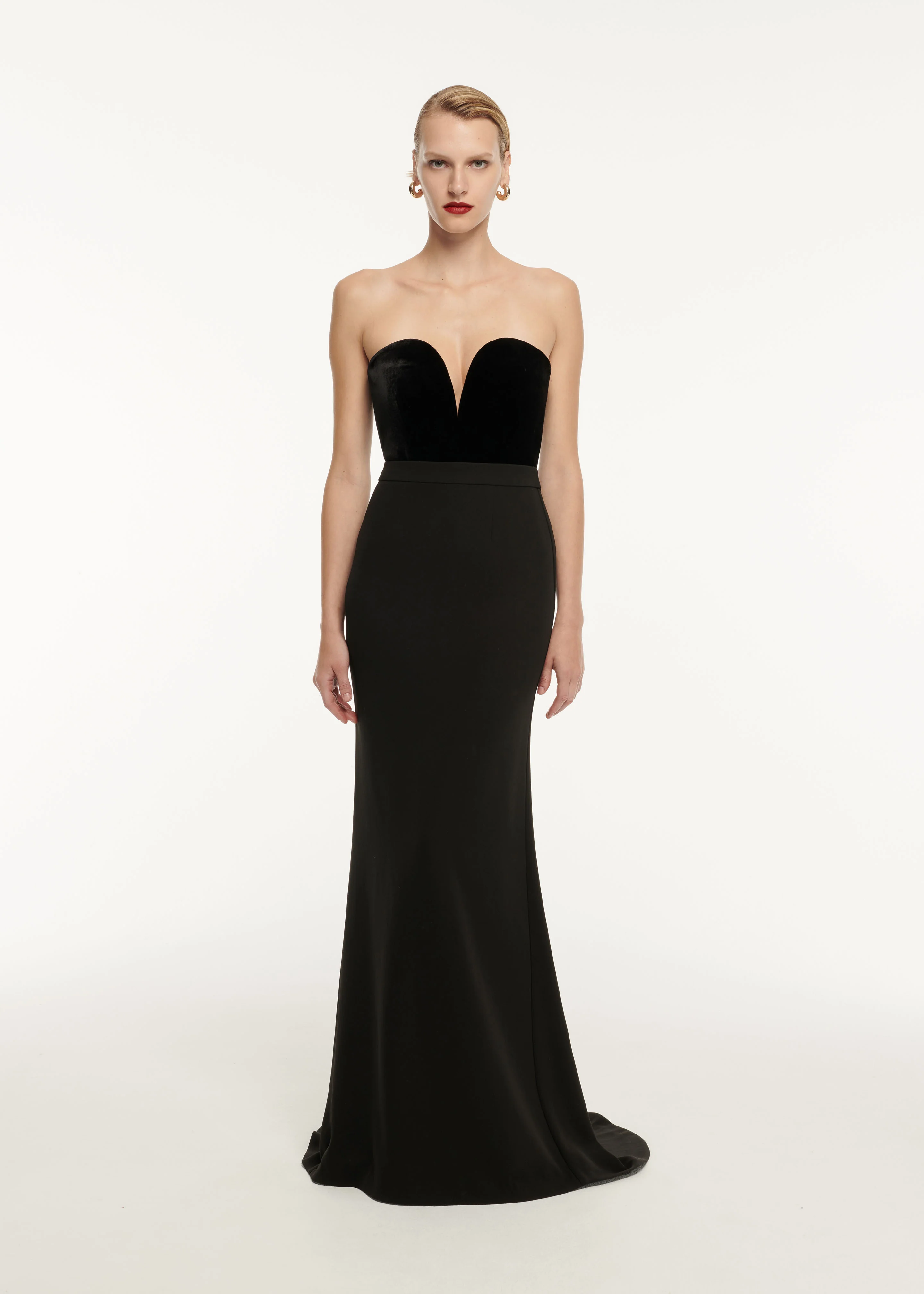 Stretch Cady Maxi Skirt