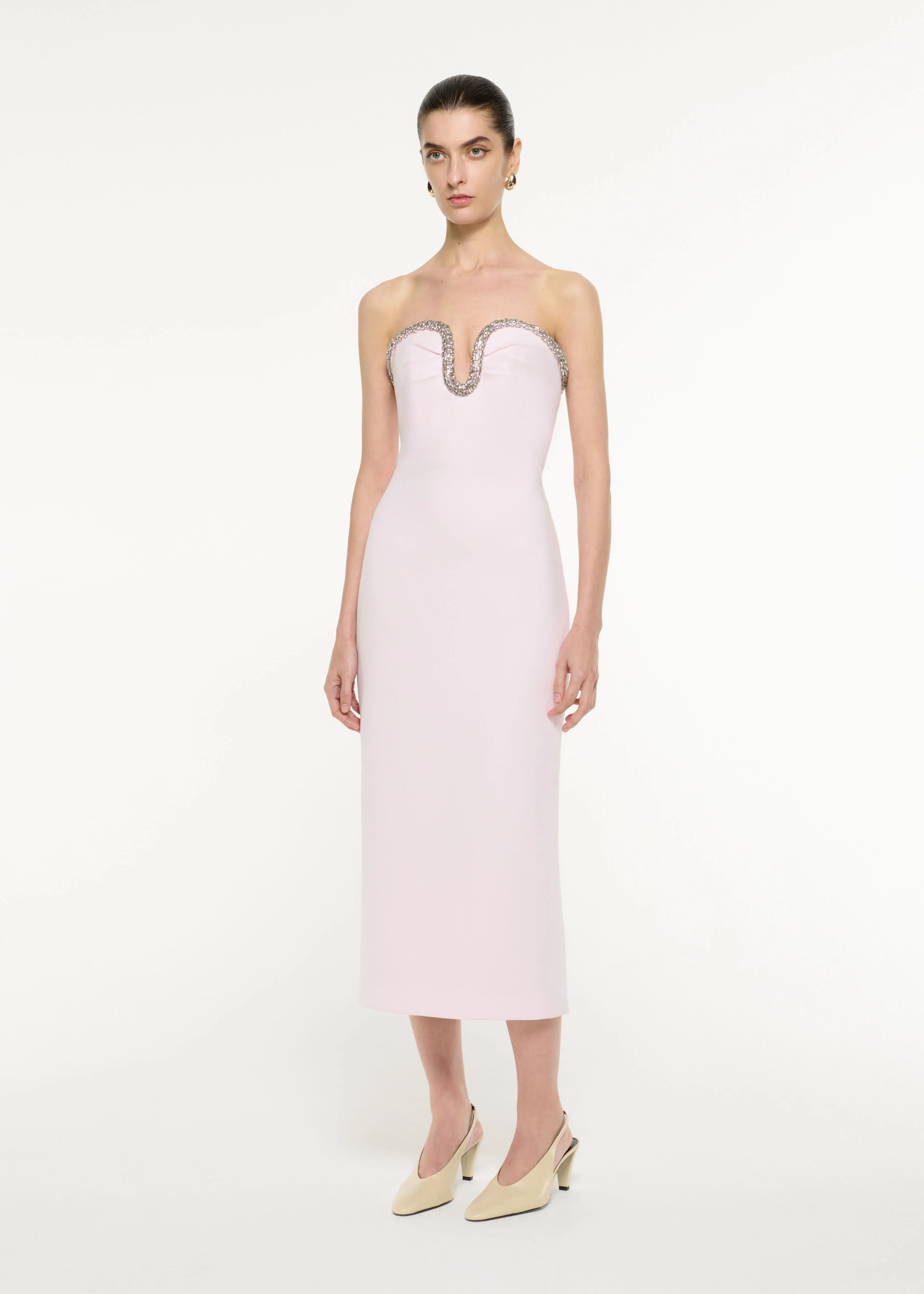 Sweetheart Embellished Midi Dress - Image 2
