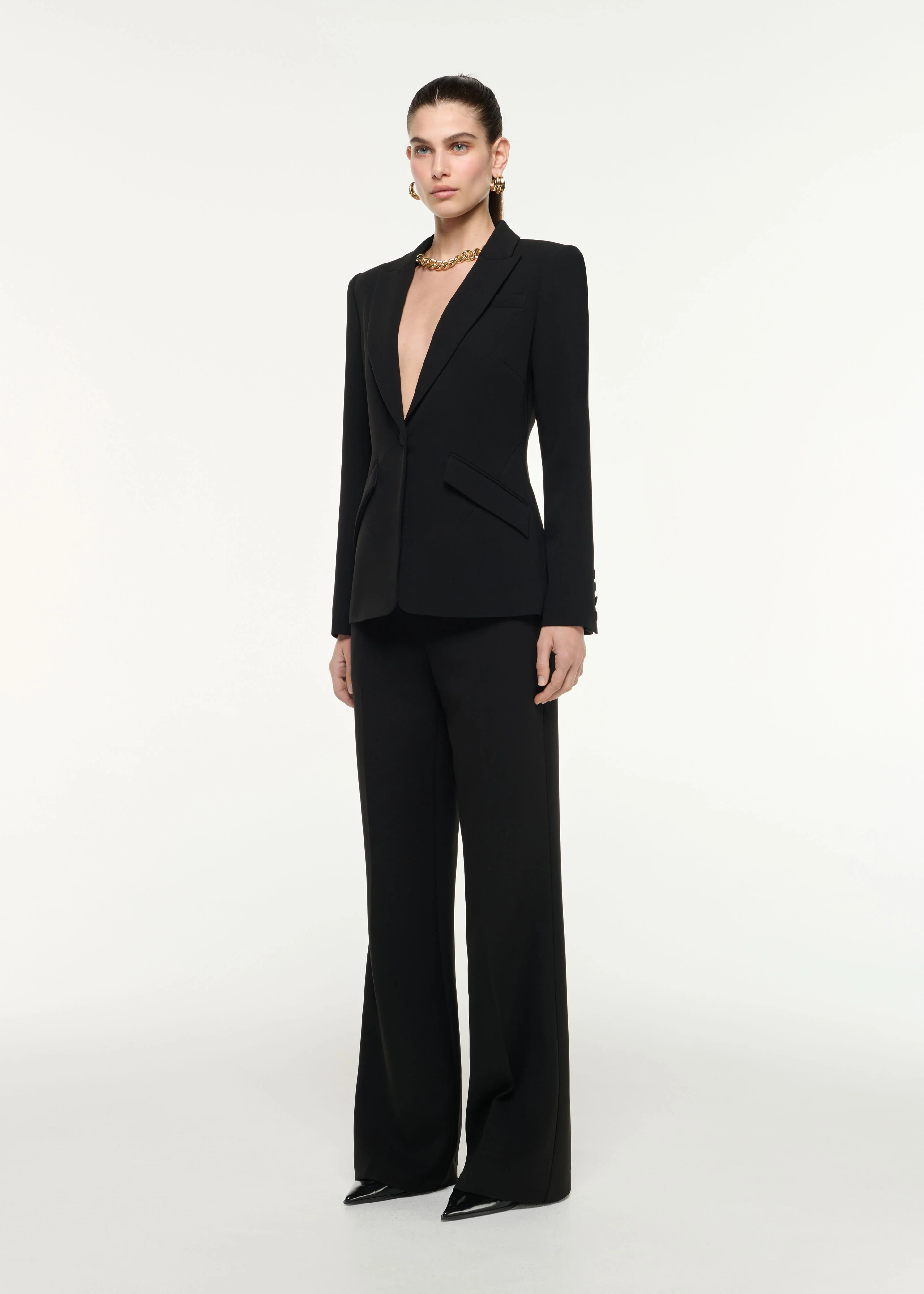 Wide Leg Heavy Cady Trouser - Image 2