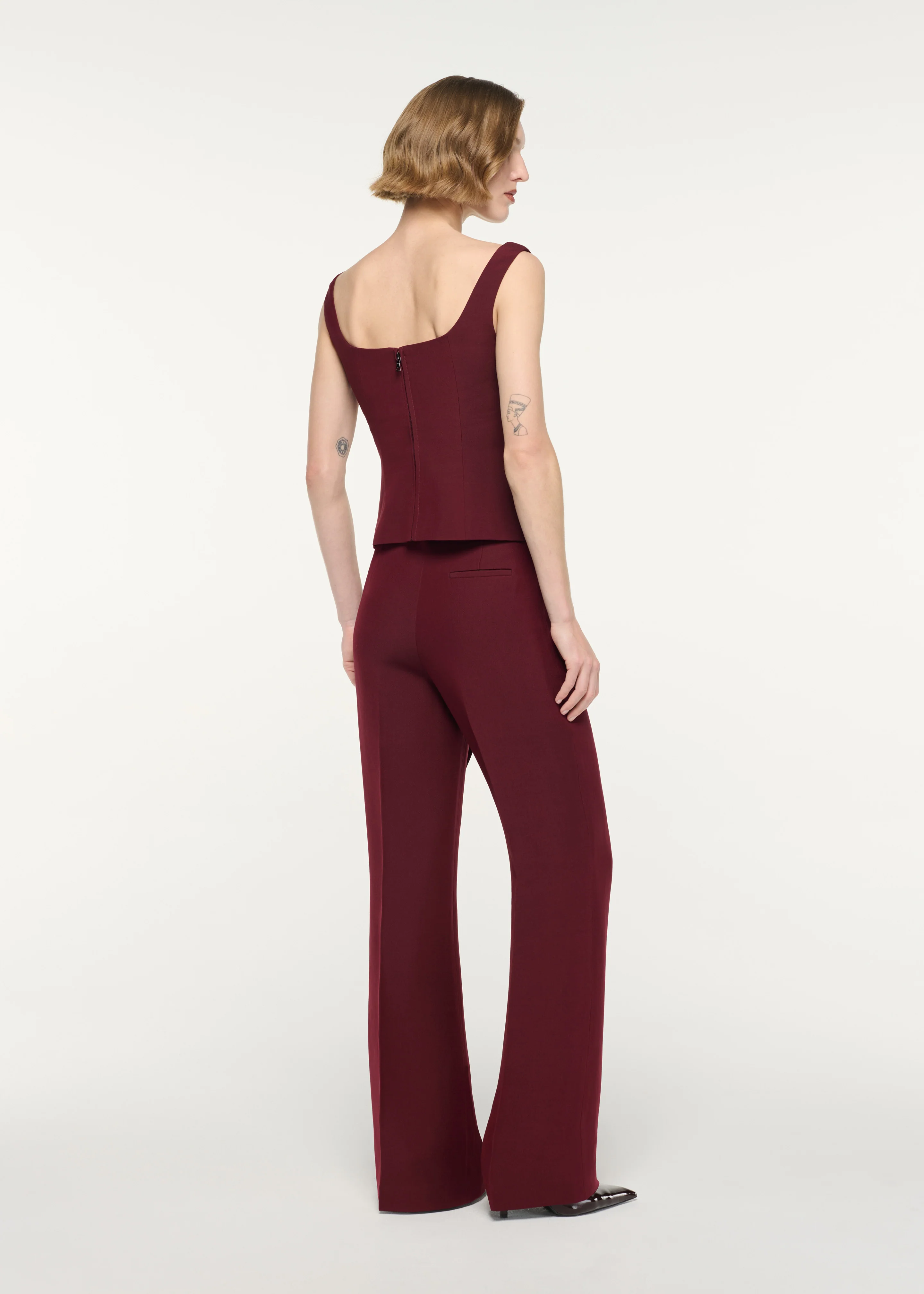 Wide Strap Fitted Drape Top - Image 3