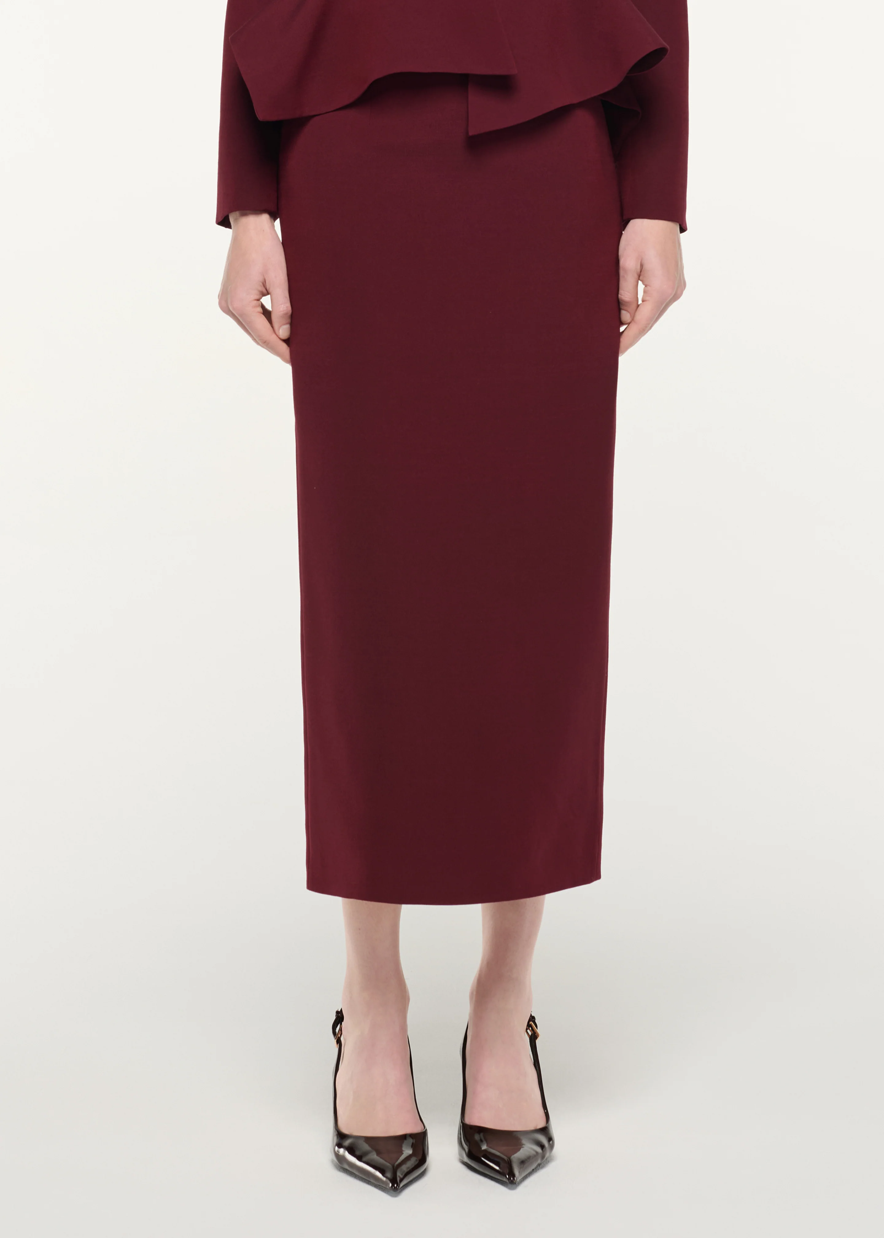 Wool Silk Midi Skirt - Image 4
